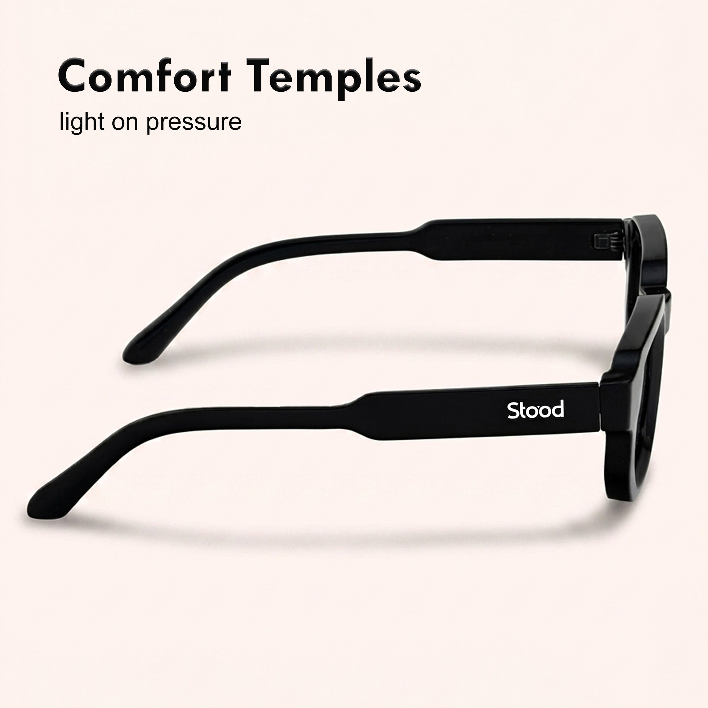 Stood Retro Square Black UV Protection Sunglasses For Men & Women Stylish – SG-STD0025-C1