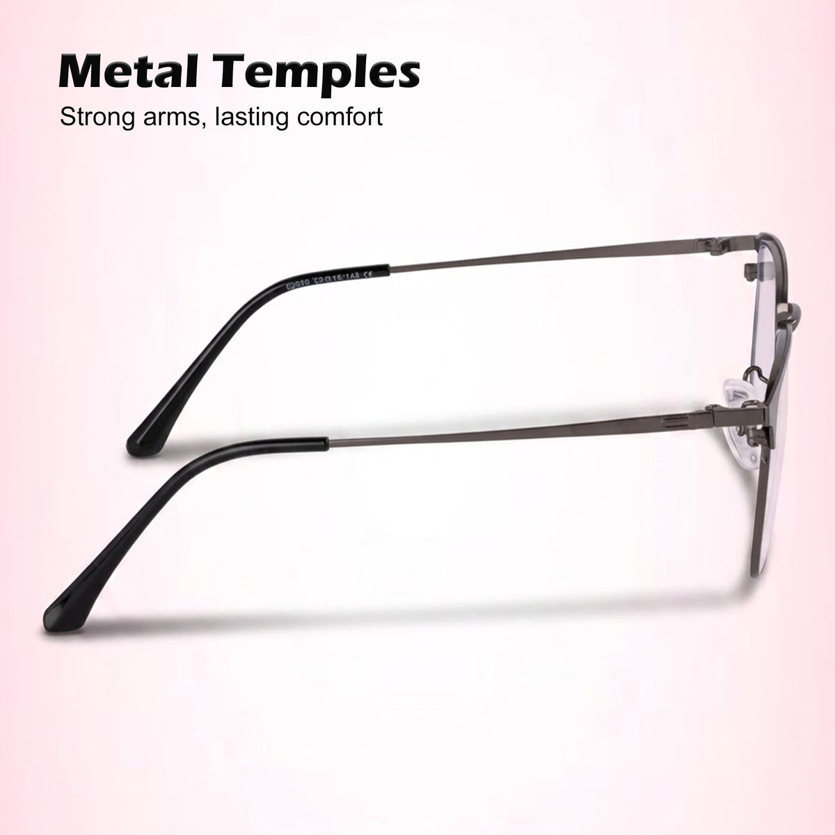 Royal Son Square Matte Black  Blue Light Blocking Spectacles Frames Men Women - SF0086-C1