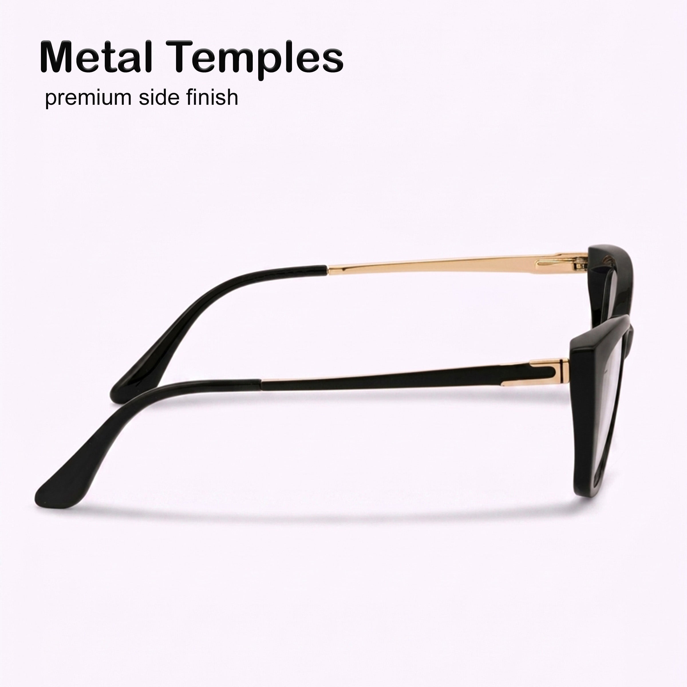 PERKEY Full Rim Cat Eye Bold Eyeglass Frame For Women - OPTL0024-C1