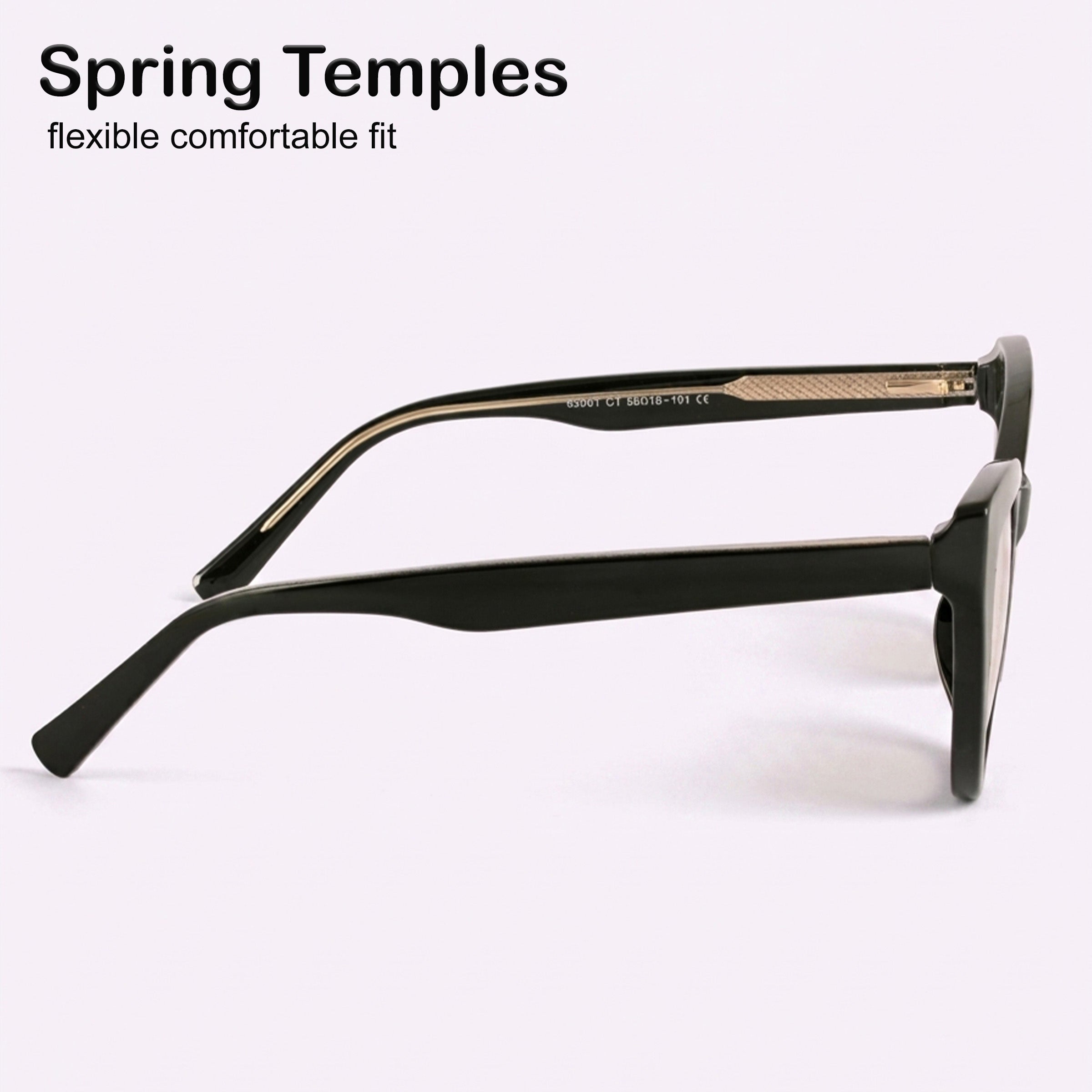 PERKEY Full Rim Cat Eye-Oversized Computer Glasses For Eye Protection Spectacles Frames Women - OPTL0010-C1