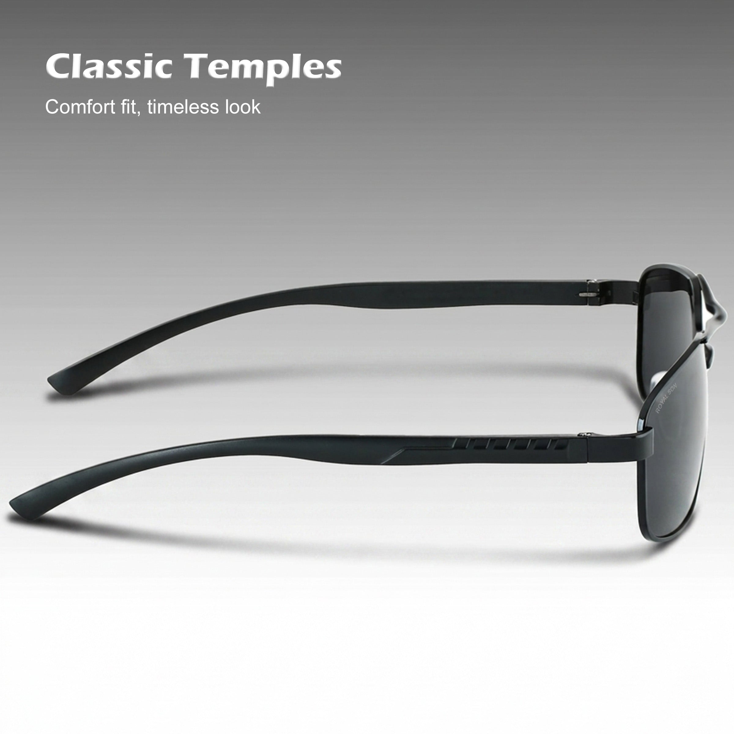 Royal Son Rectangular Polarized Men Sunglasses - CHI0085-C1
