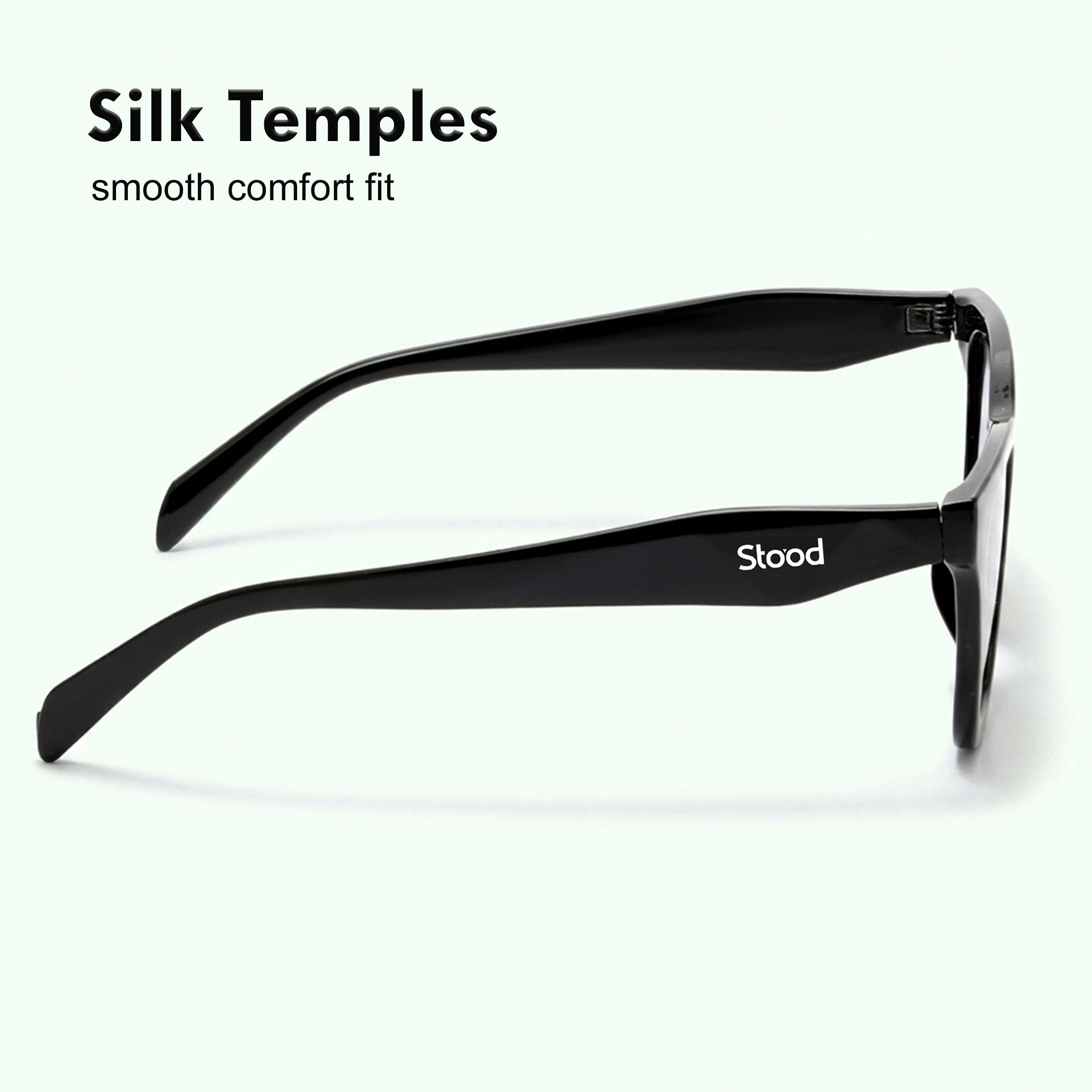 Stood Black Square UV Protected Sunglasses For Men & Women - SG-STD0033-C1