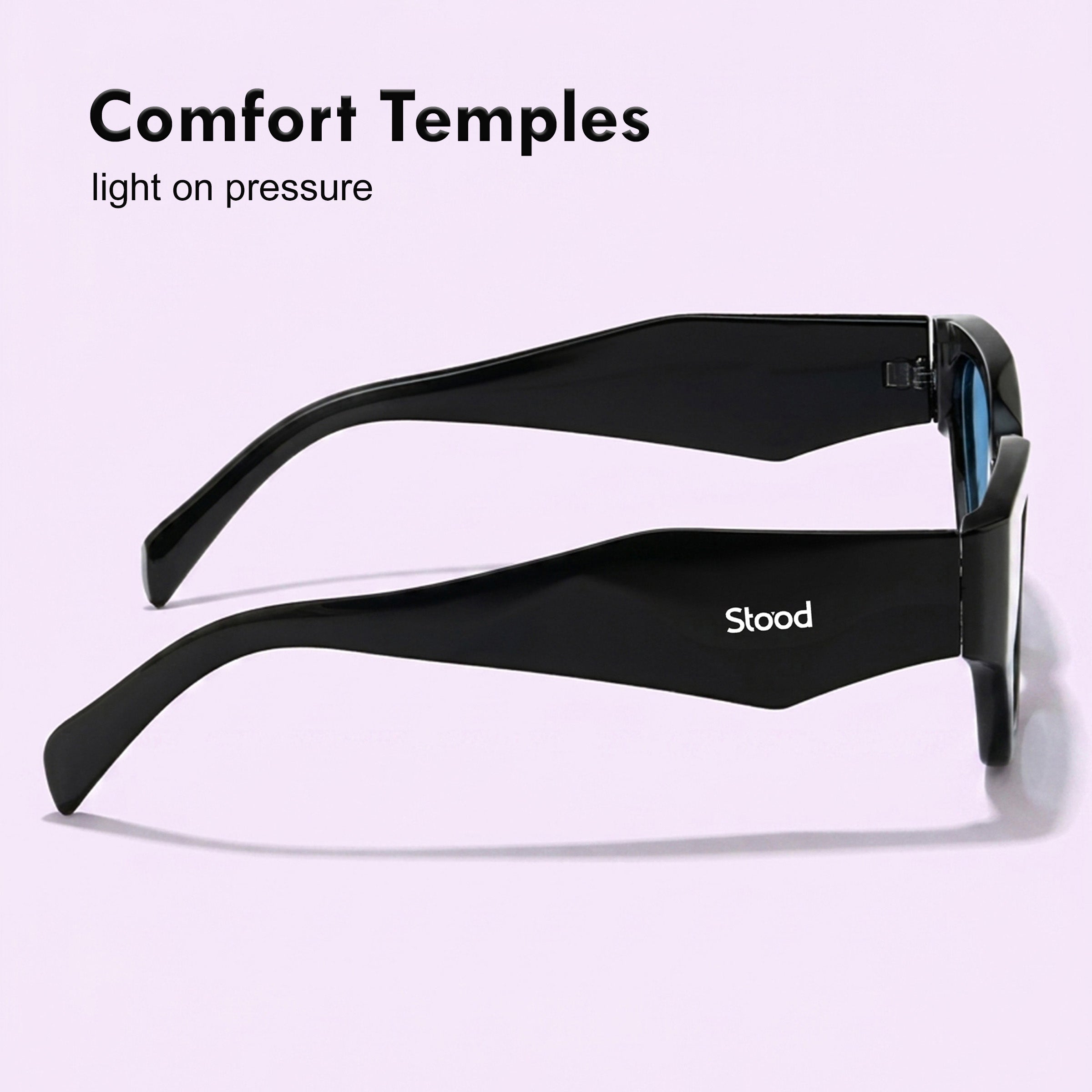 Stood Cat-Eye UV Protected Blue Sunglasses For Men & Women - SG-STD0035-C2