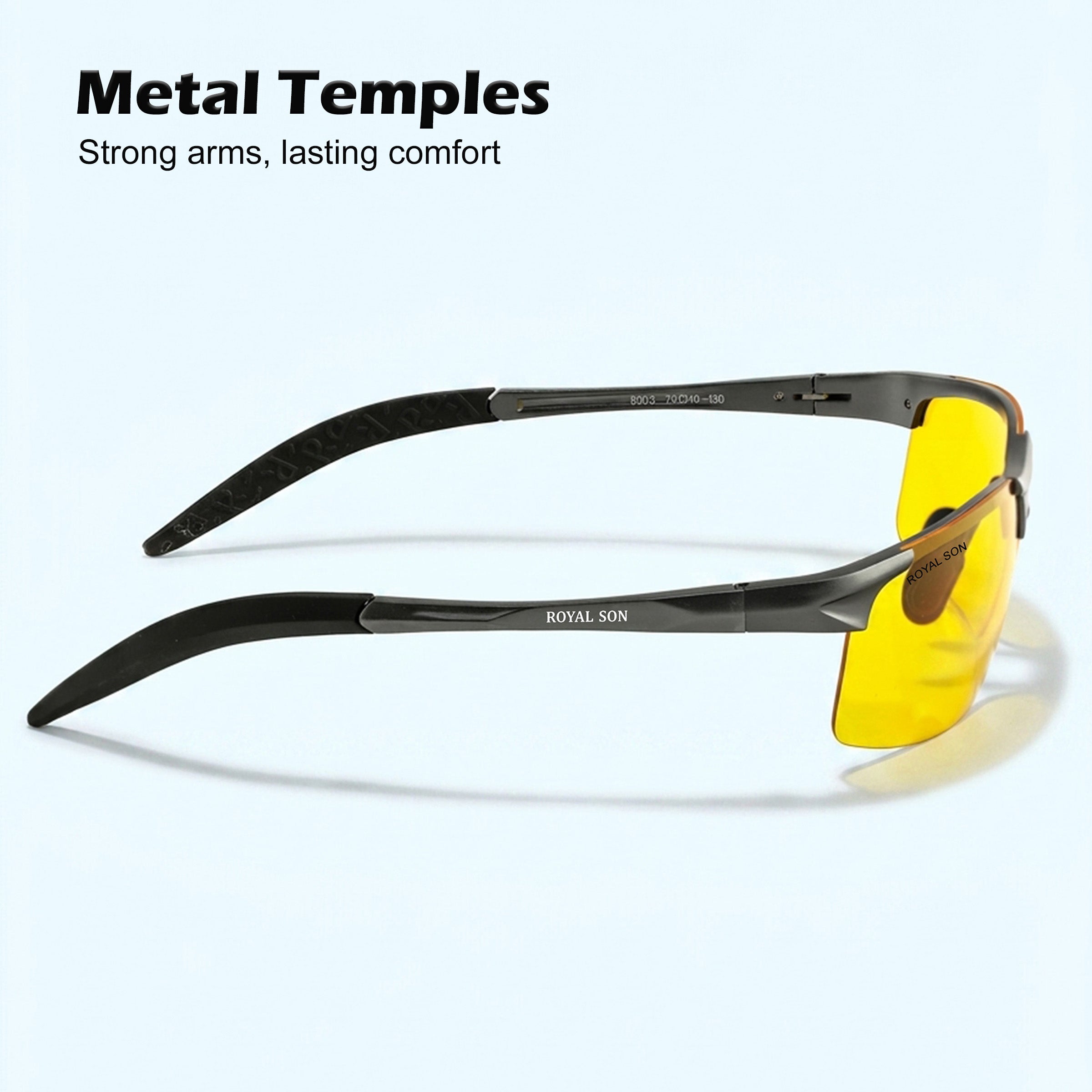 Royal Son Wrap-Around Polarized Men Sunglasses - CHI0094-C4