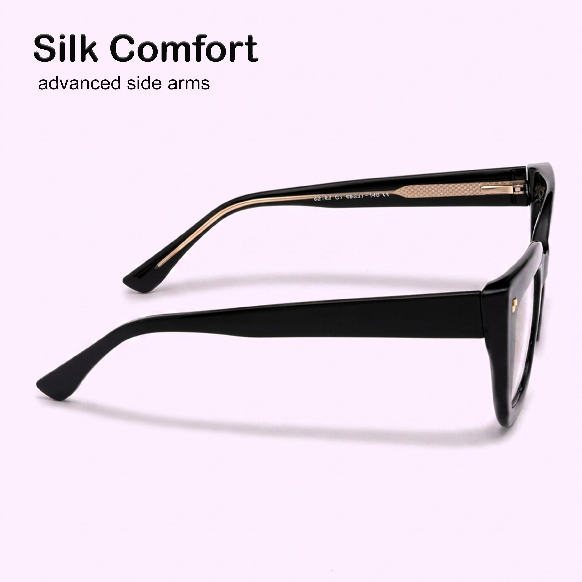 PERKEY Full Rim Retro Square Blue Light Cut & Antiglare Computer Eyeglasses - OPTL0016-C1