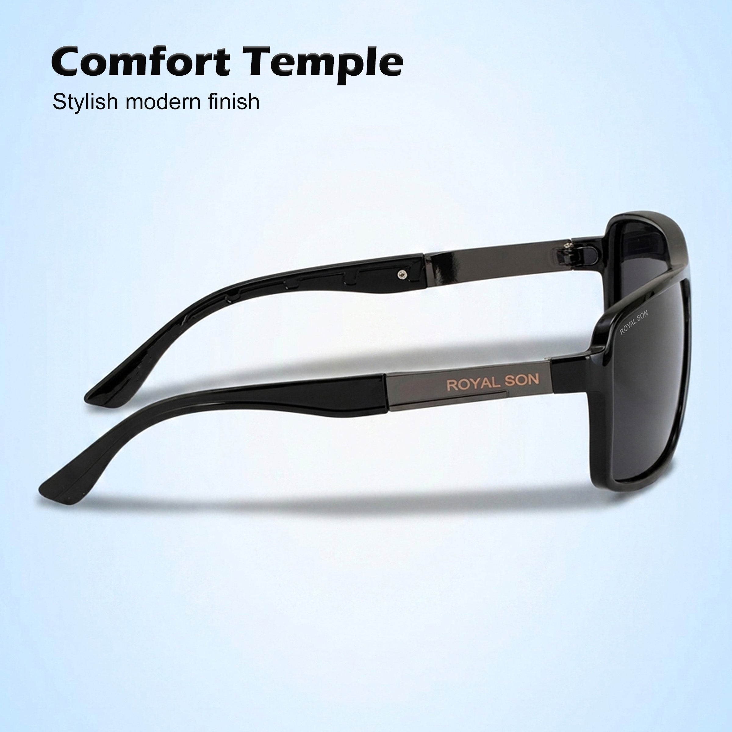 Royal Son Rectangular UV Protection Men Sunglasses - CHI00123-C1