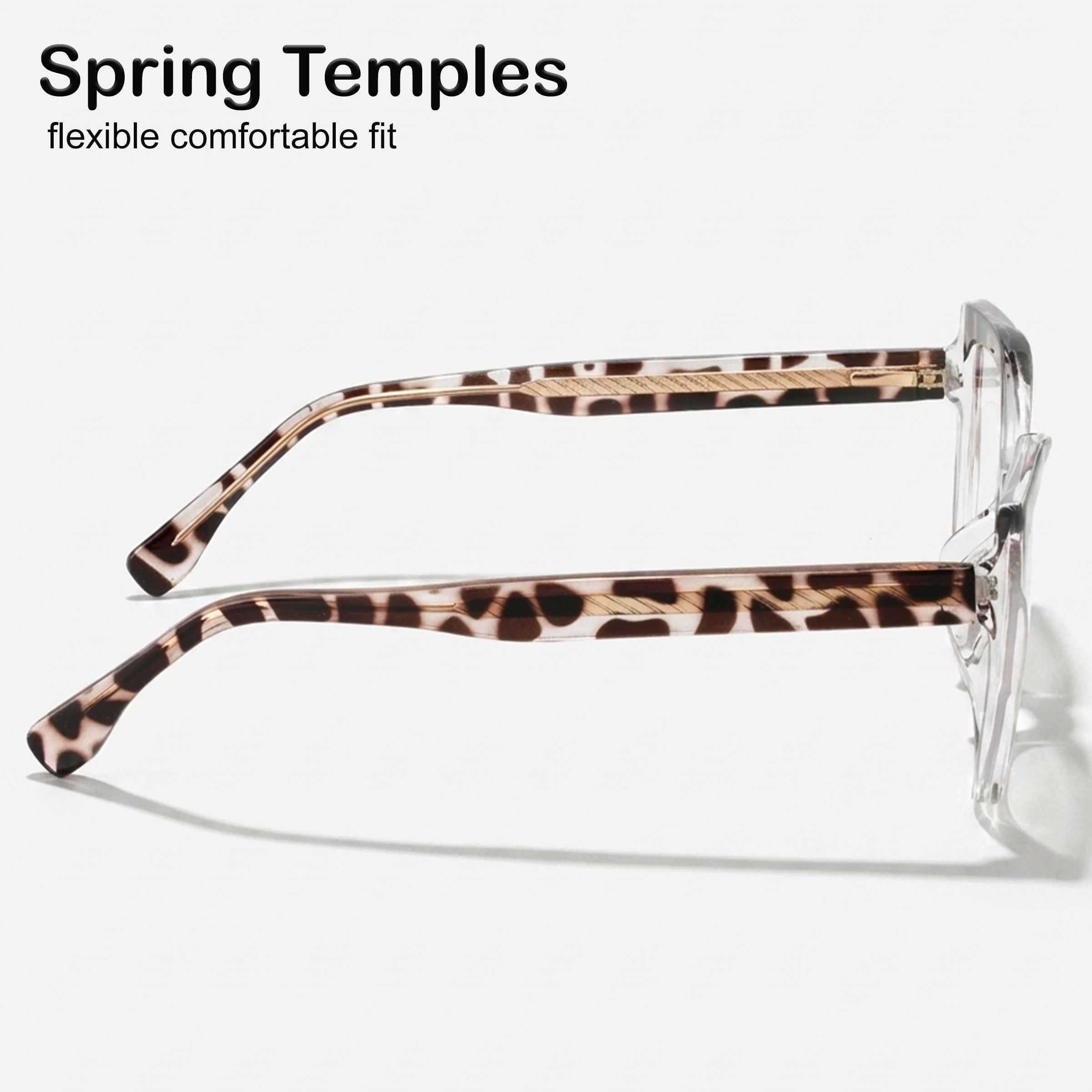 PERKEY Full Rim Square-Cat Eye Transparent Computer Blue Cut Spectacles Frames Women - OPTL0011-C2