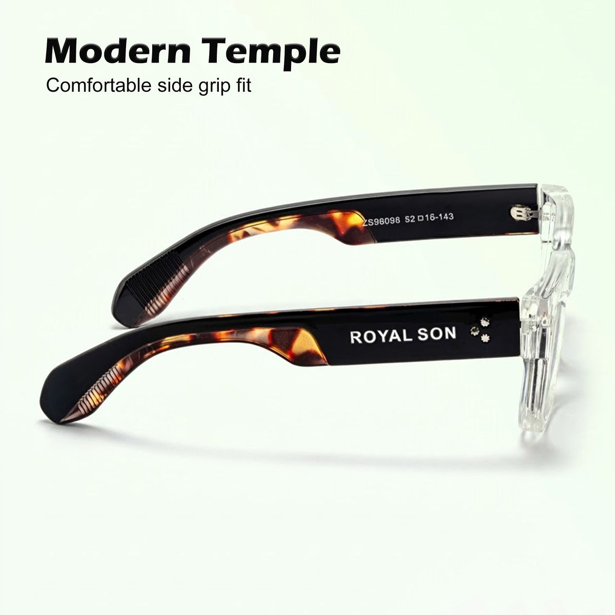 Royal Son Polarized Square Green Lens UV Protection Sunglasses for Men & Women  - SG-RS1115-C4