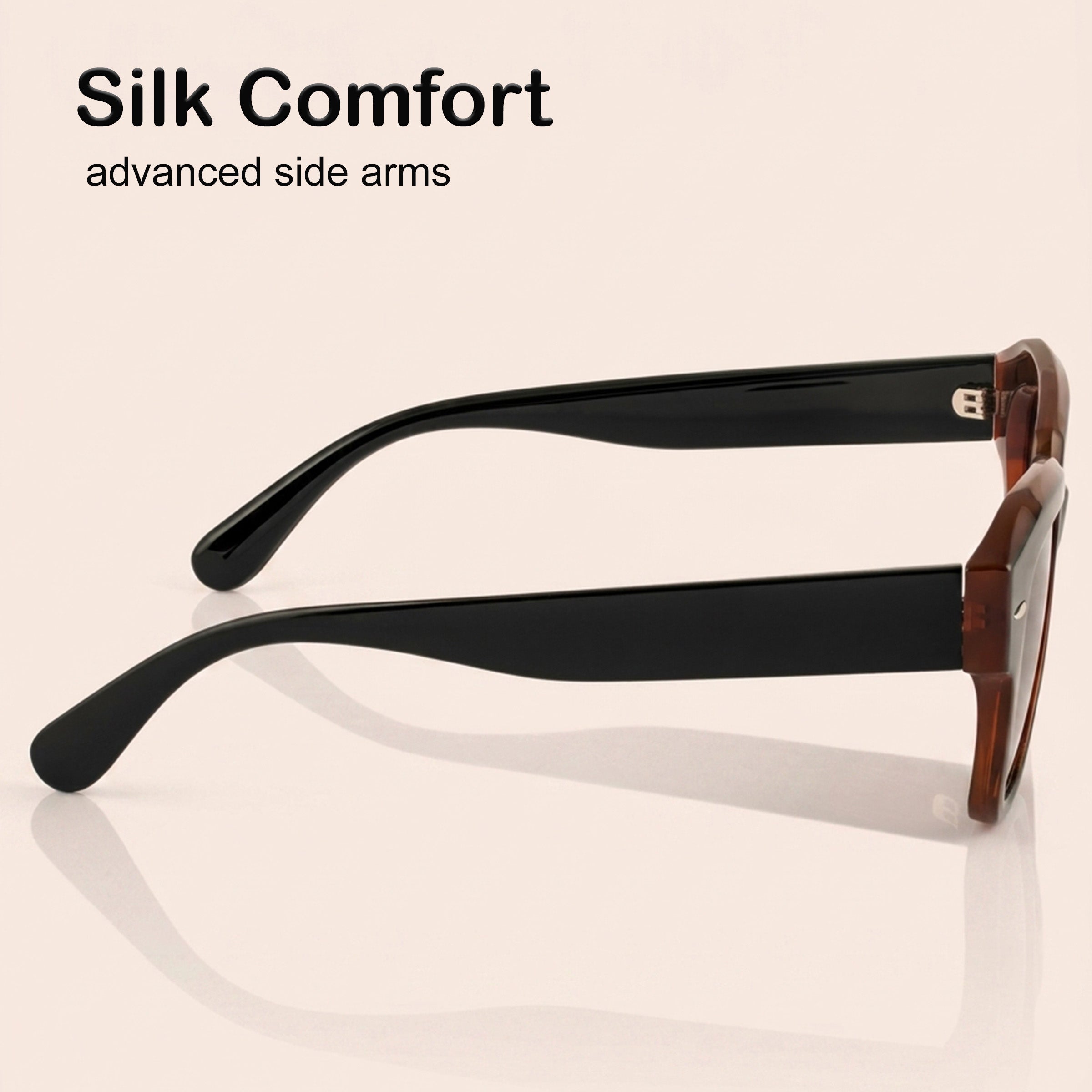 PERKEY Square Black UV Protected Polarized Sunglasses Men Women - PRKY004-C4