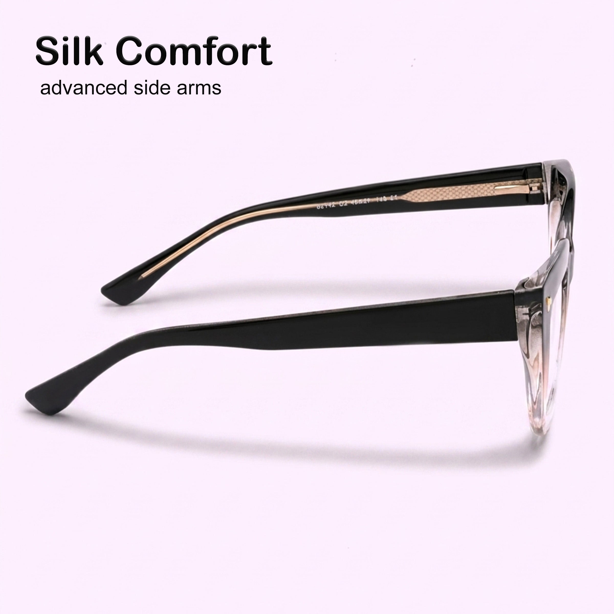 PERKEY Full Rim Retro Square Blue Light Cut & Antiglare Computer Eyeglasses - OPTL0016-C2