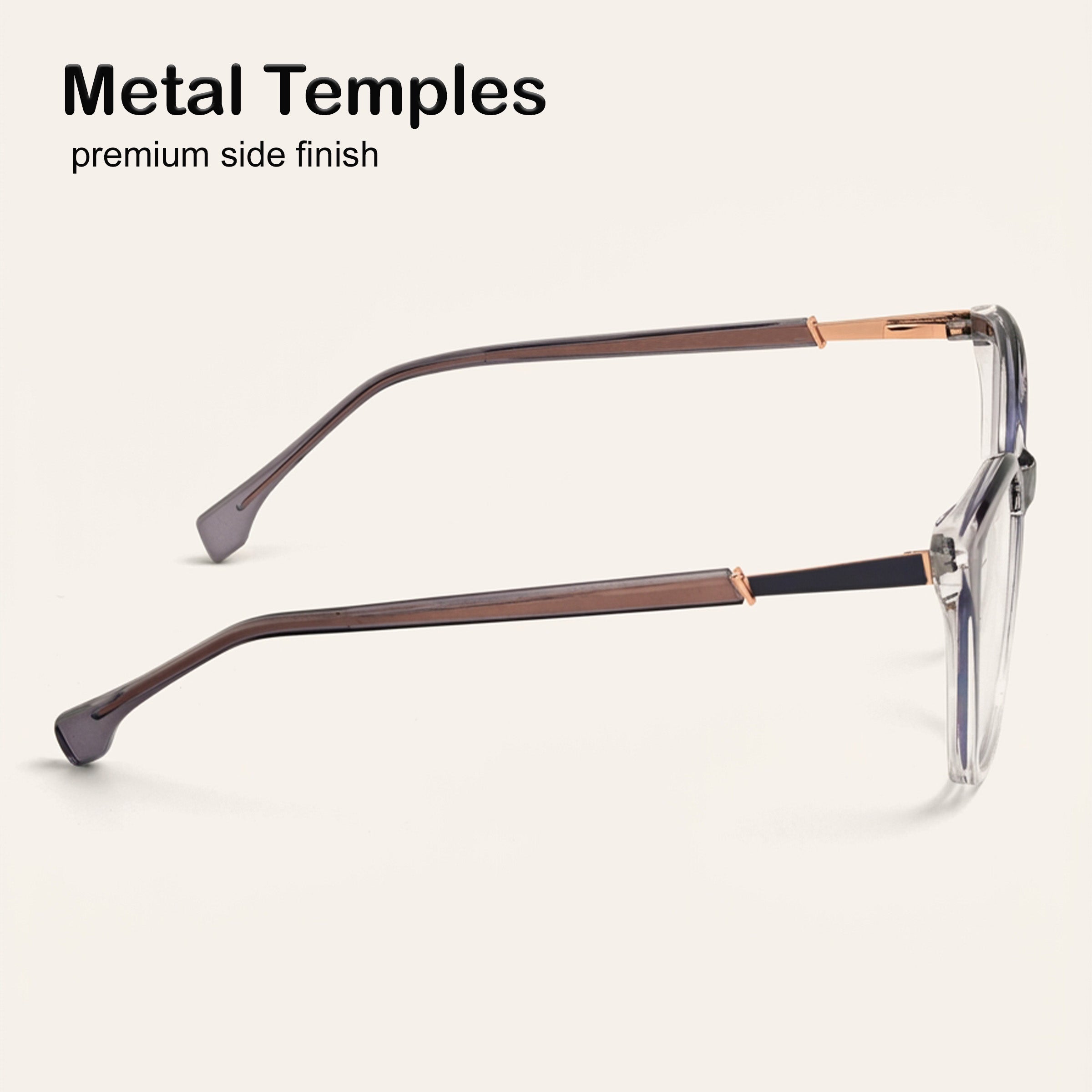 Perkey Square Cat Eye Anti Glare Spectacles Frames For Women – OPTL0028-C2