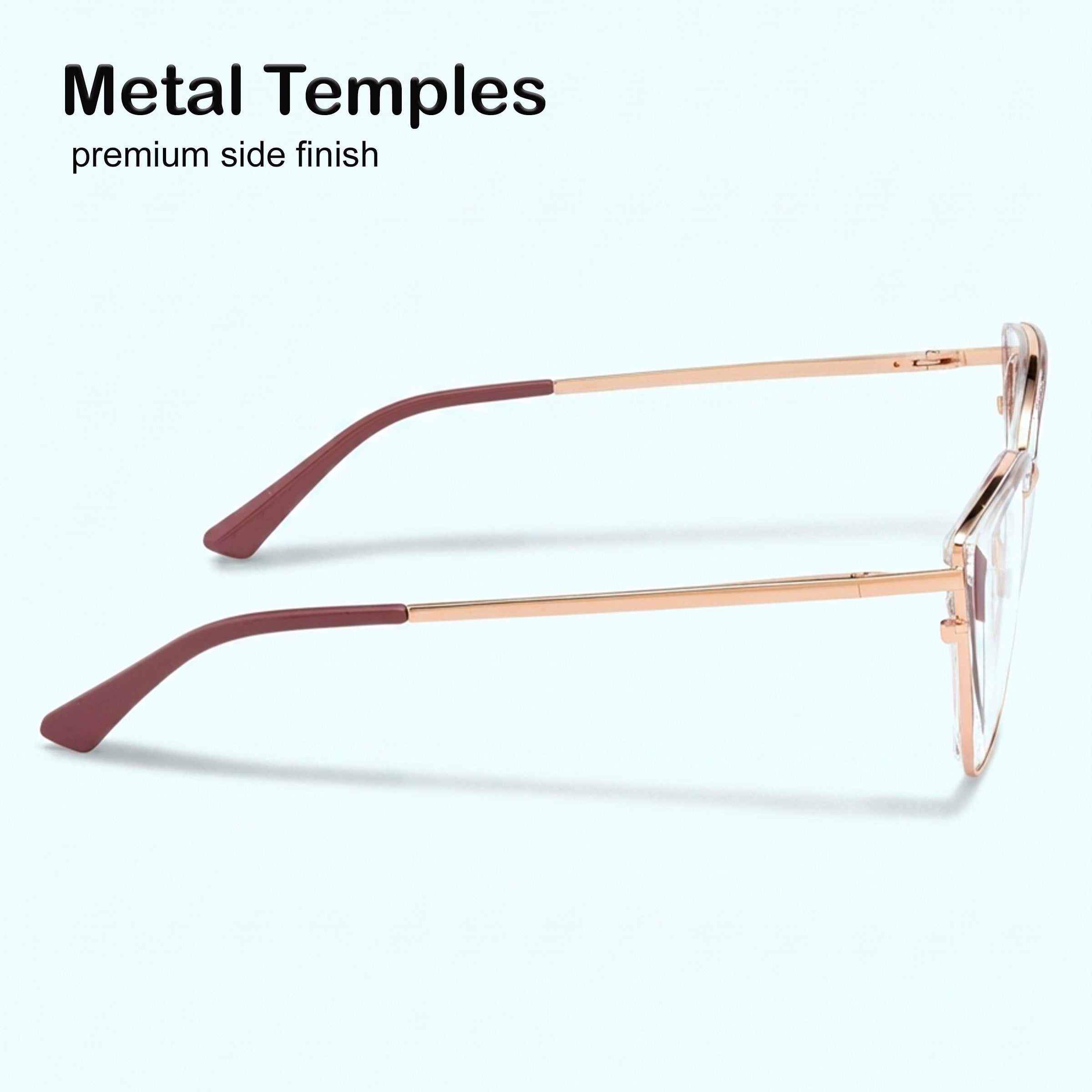 PERKEY Full Rim Cat Eye Blue Light Cut & Antiglare Computer Eyeglasses For Women - OPTL0018-C4