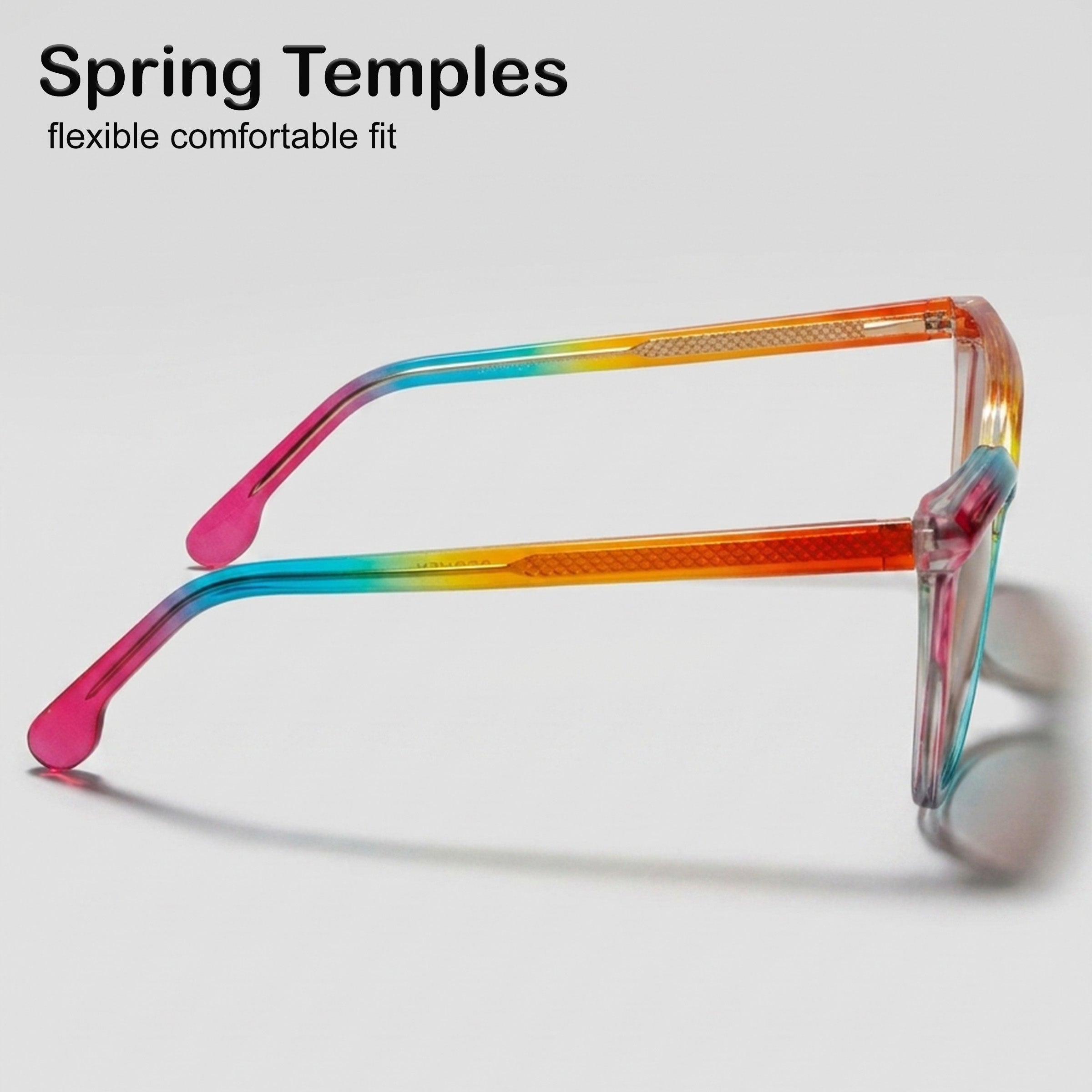 PERKEY Full Rim Oversized-Cat Eye Transparent Computer Glasses Frames Women - OPTL006-C2