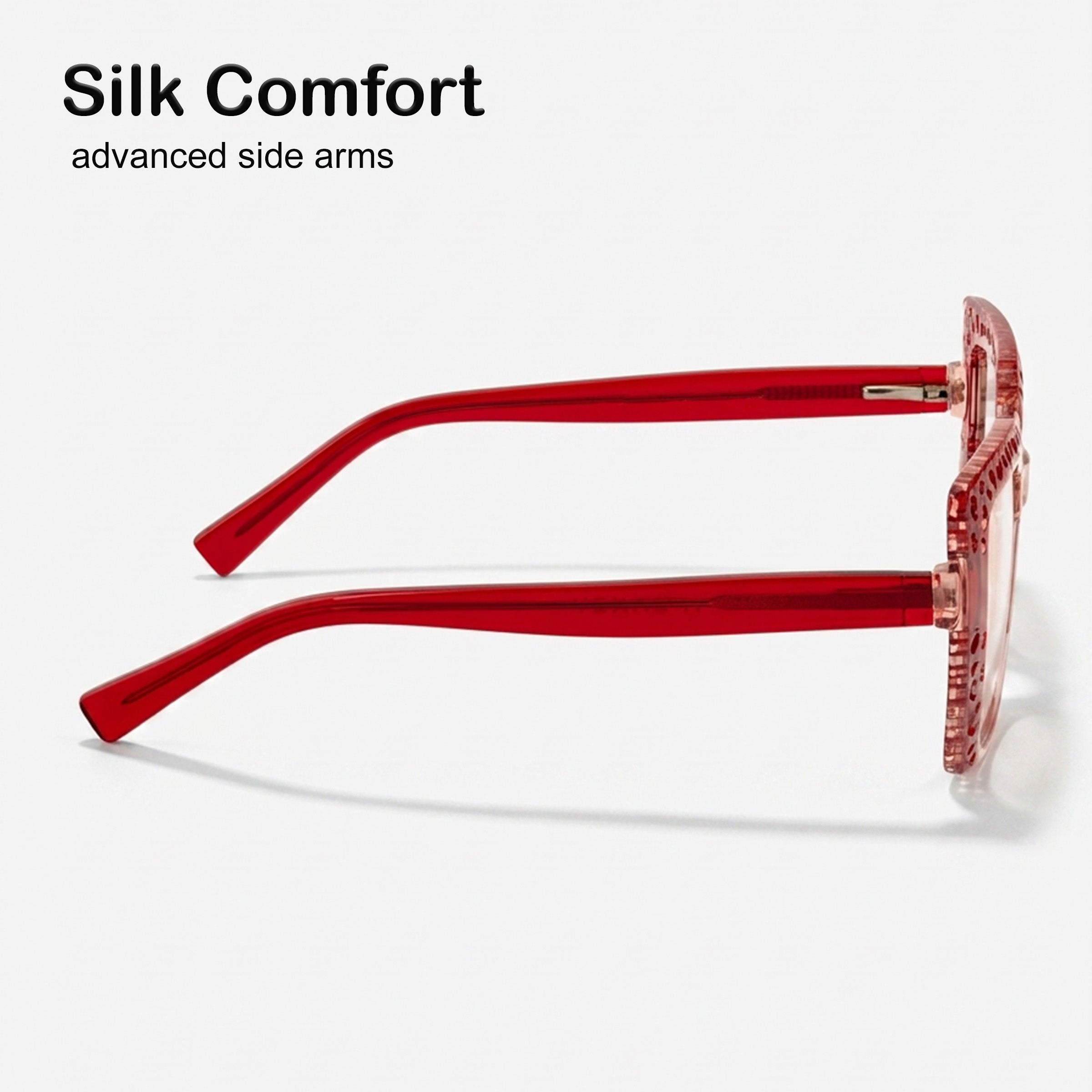 PERKEY Square Full Rim Computer Glasses for Women - OPTL0020-C3