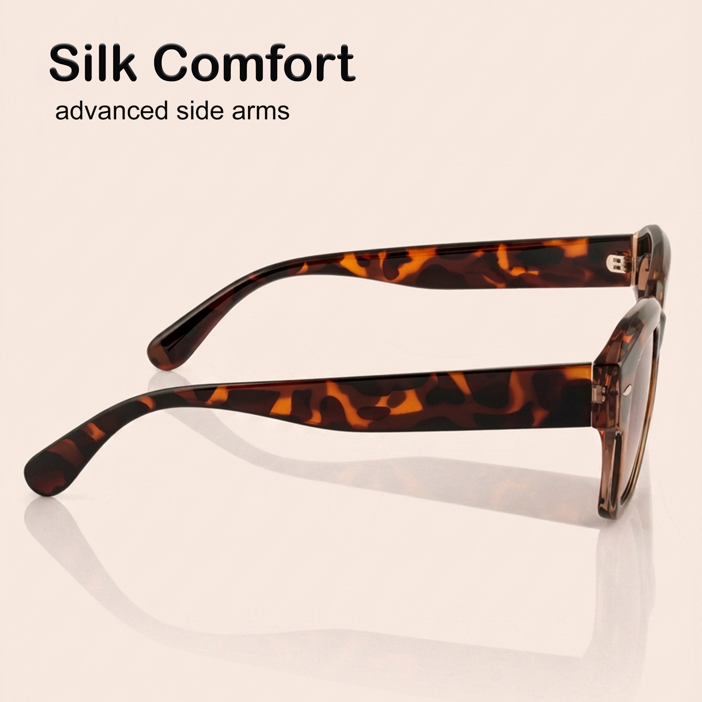 PERKEY Square Brown UV Protected Polarized Cooling Sunglasses Men Women - PRKY004-C5