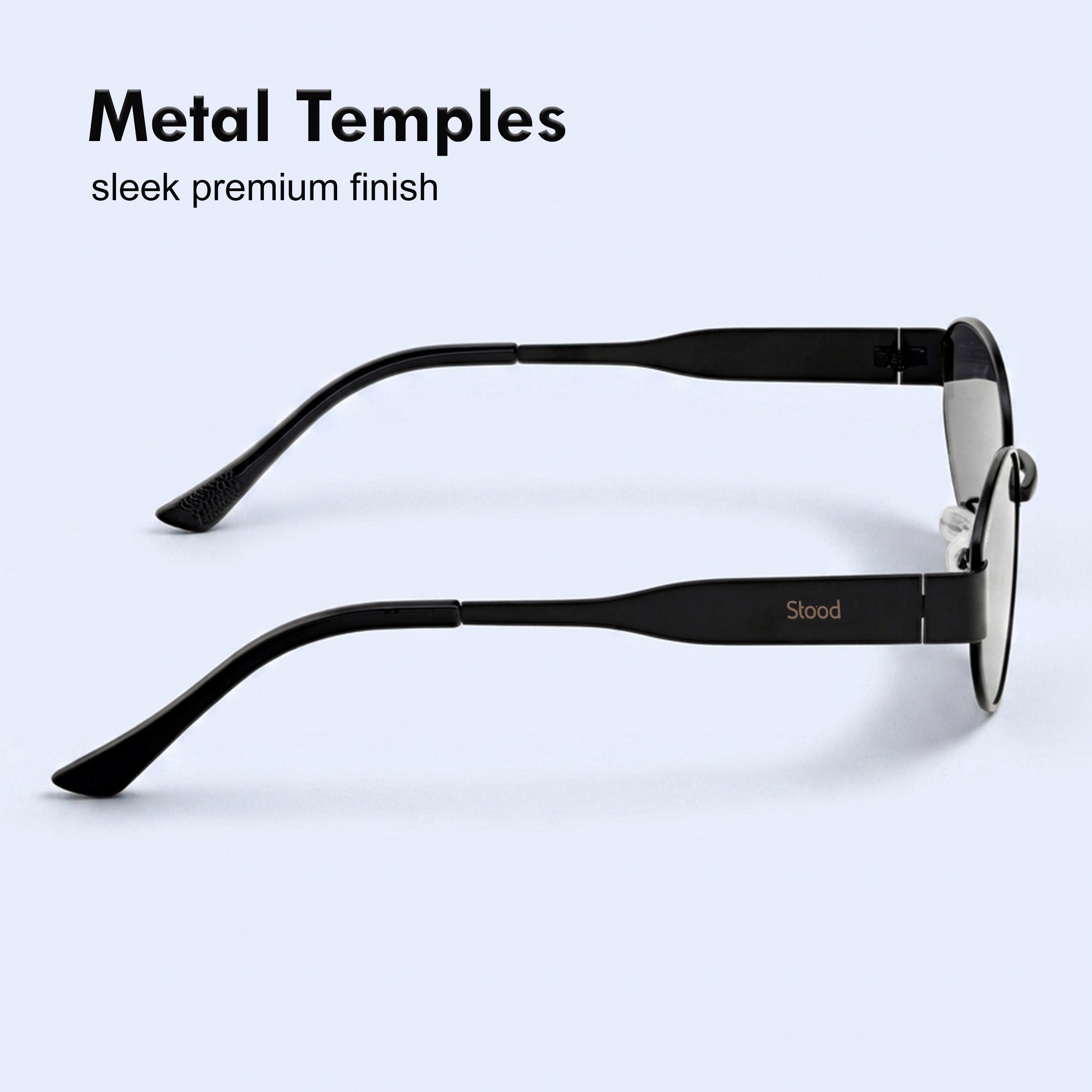 Stood Oval Black UV Protection Sunglasses For Men & Women Stylish – SG-STD0023-C1