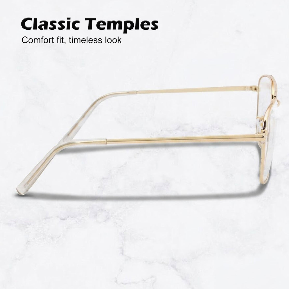 ROYAL SON Retro Square Spectacle Frame For Men And Women (RS0022SF|50|Transparent Lens)