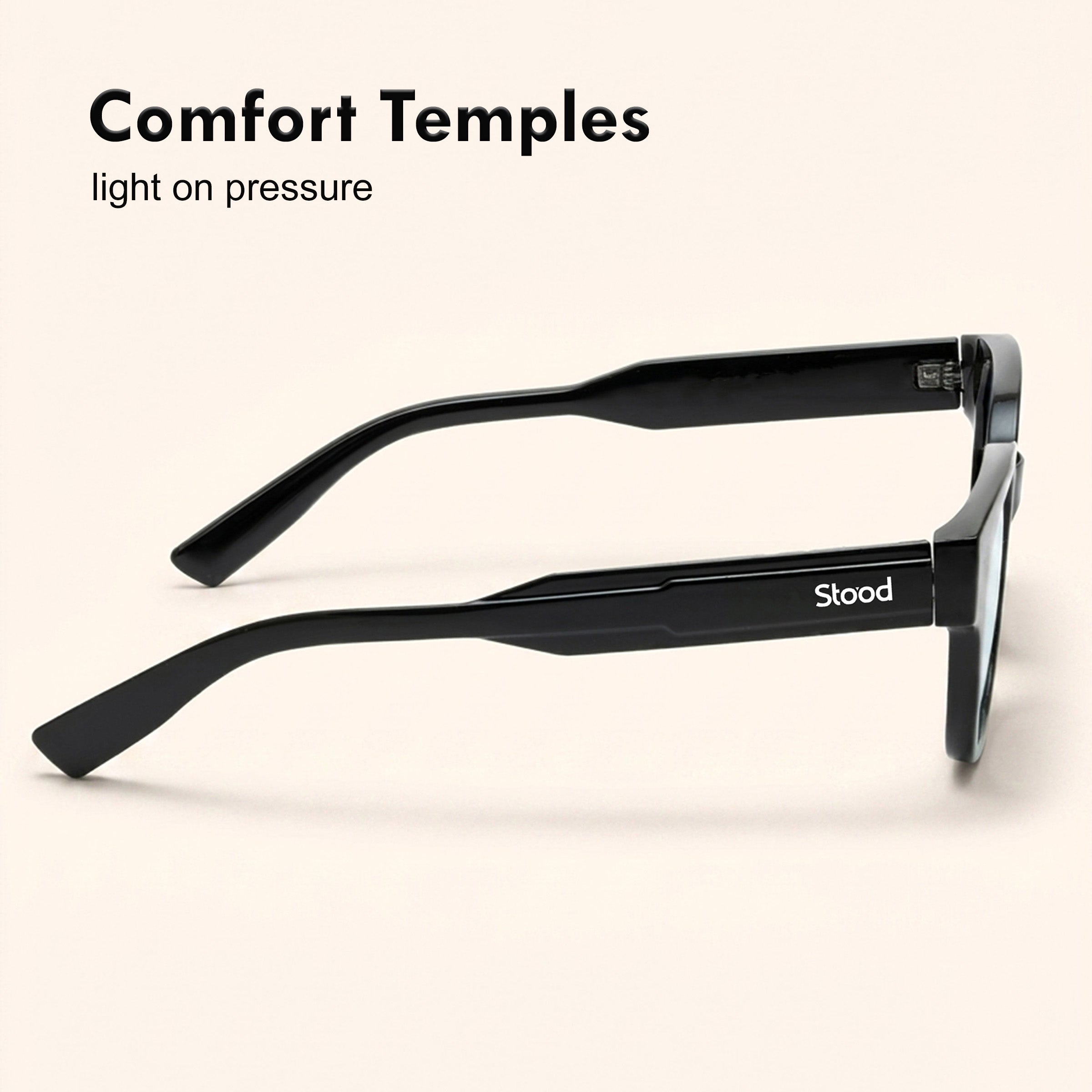 Stood Square UV Protected Black Sunglasses For Men & Women - SG-STD0034-C1