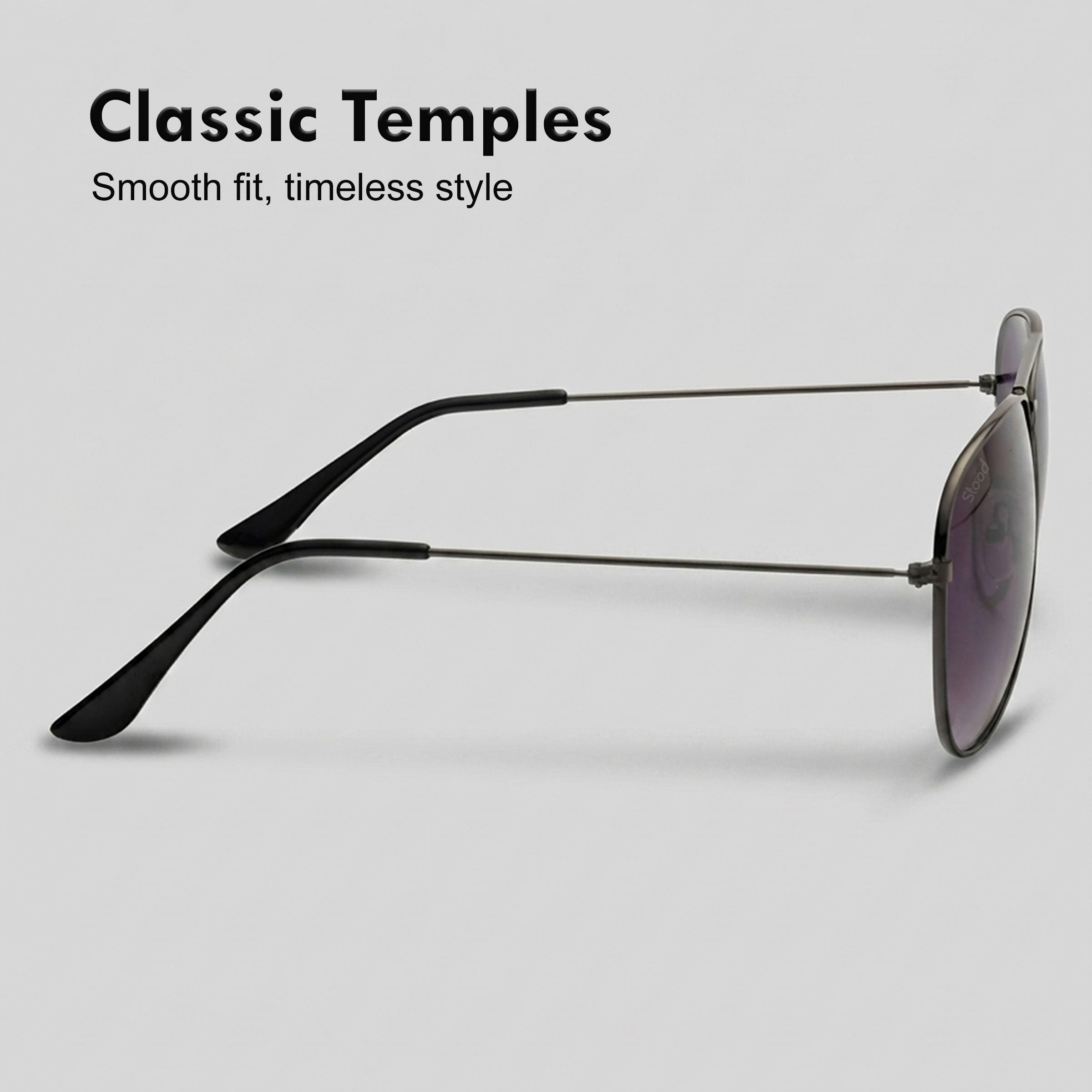 Stood Black UV Protection Sunglasses For Men & Women Stylish – SG-STD0031-C1