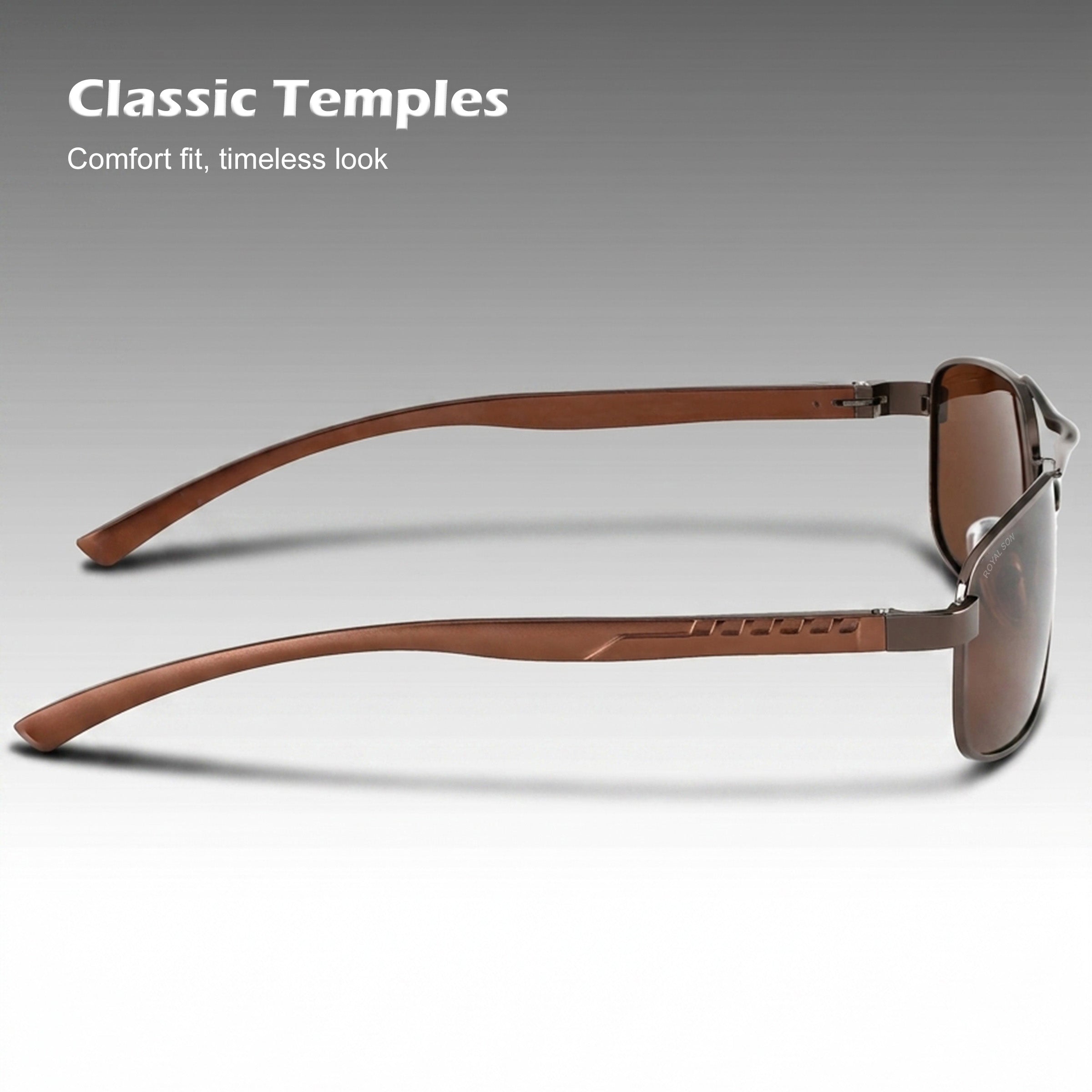 Royal Son Rectangular Polarized Men Sunglasses - CHI0085-C3