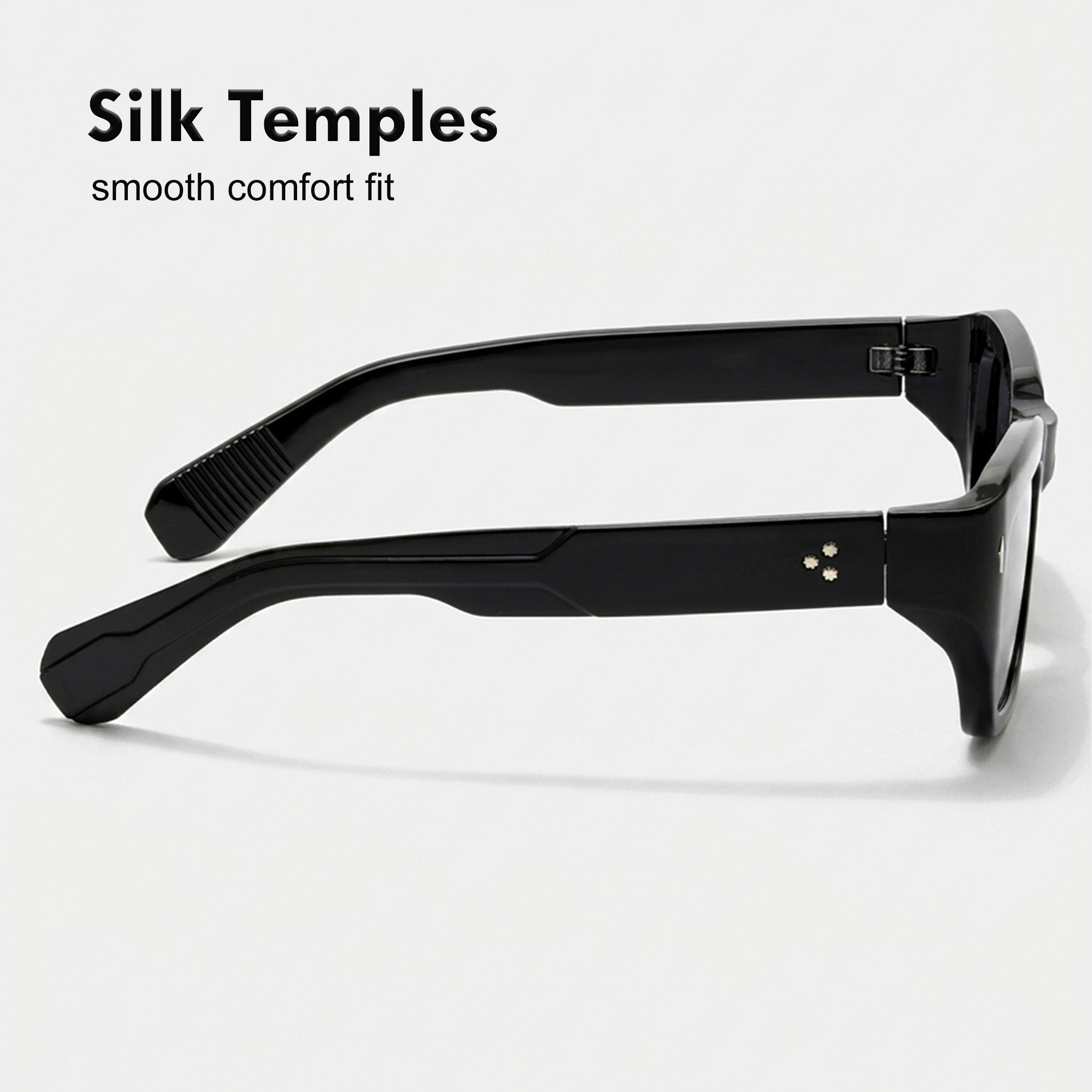 Stood Black Rectangle UV Protected Sunglasses For Men & Women - SG-STD0037-C1