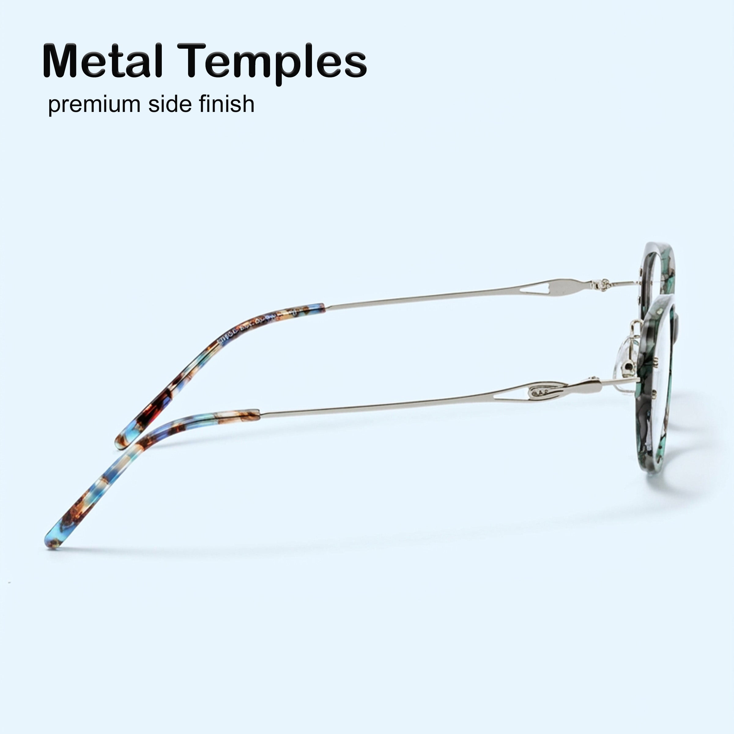 PERKEY Small Fit Oval Green Fusion Eyeglass Frames For Women - OPTL0025-C4