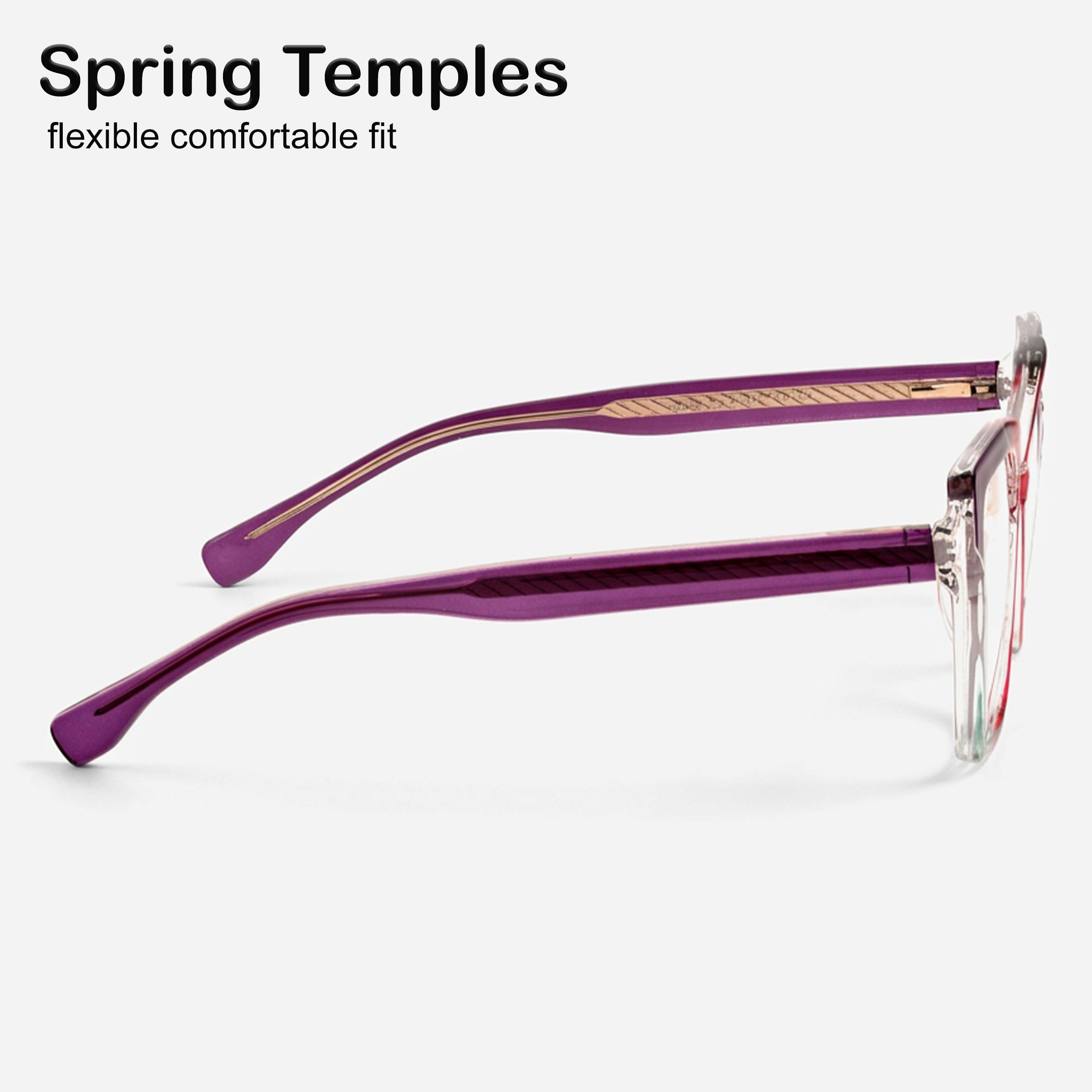 PERKEY Full Rim Square-Cat Eye Blue Light Blocking glasses Spectacles Frames Women - OPTL0011-C3