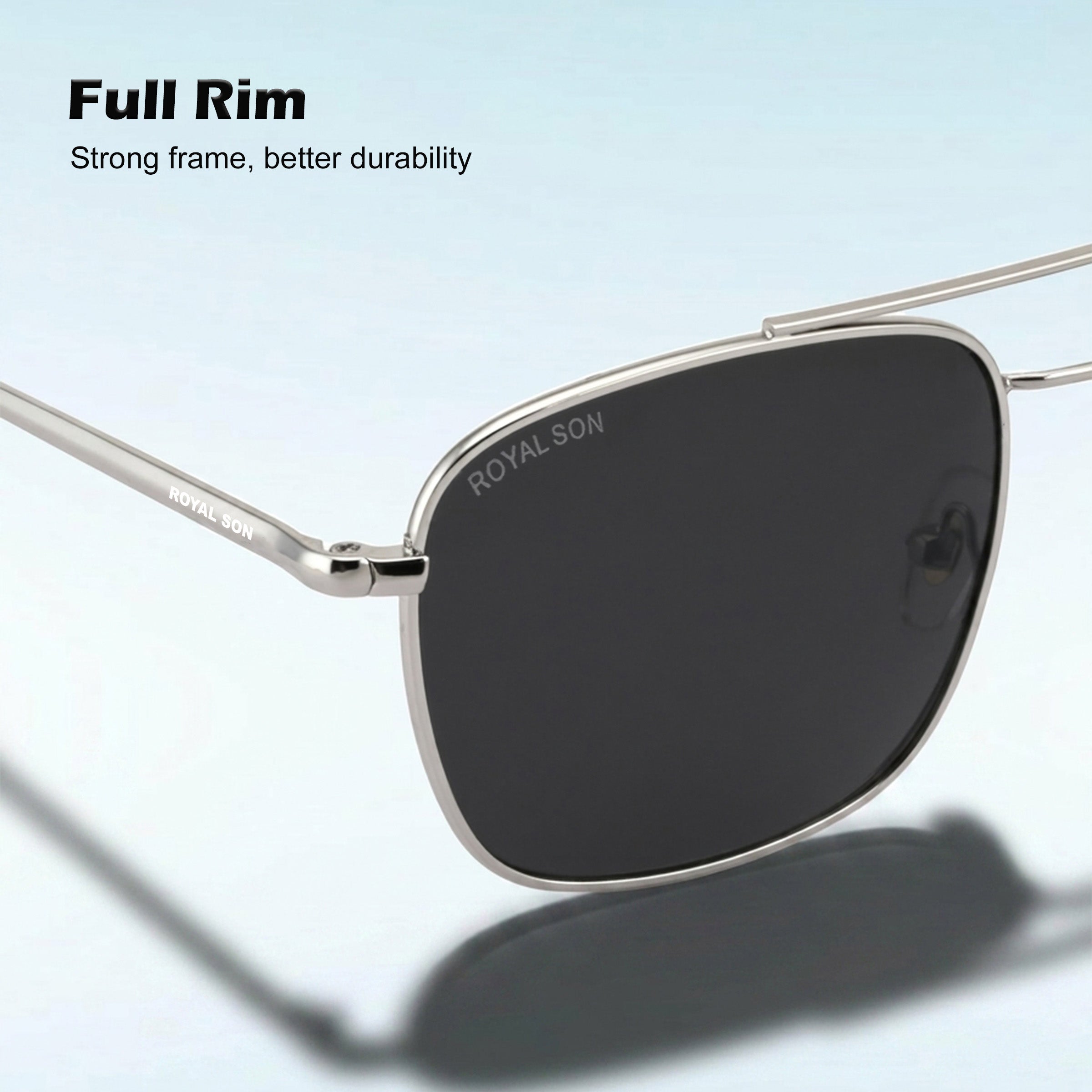 ROYAL SON UV Protected Square Sunglasses For Men And Women - RS0038AV