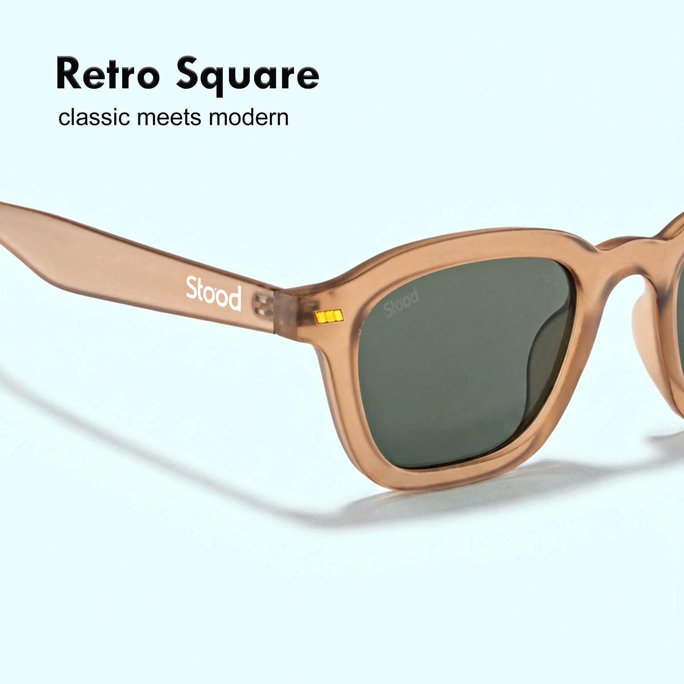 Stood Square Green UV Protection Goggles For Men & Women Sunglasses – SG-STD0016-C4
