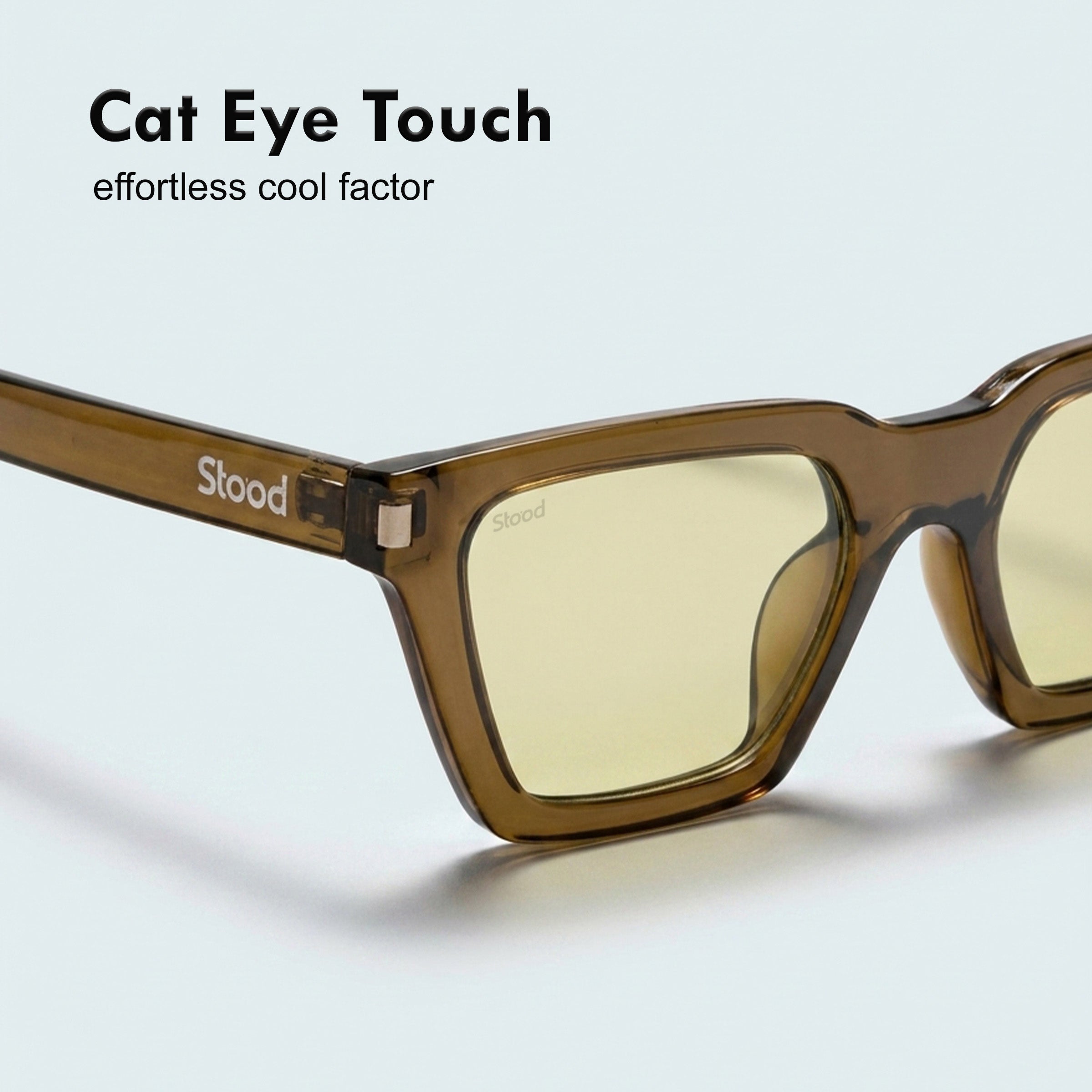 Stood Cat Eye Square Green UV Protection Goggles For Men & Women Sunglasses – SG-STD0012-C3