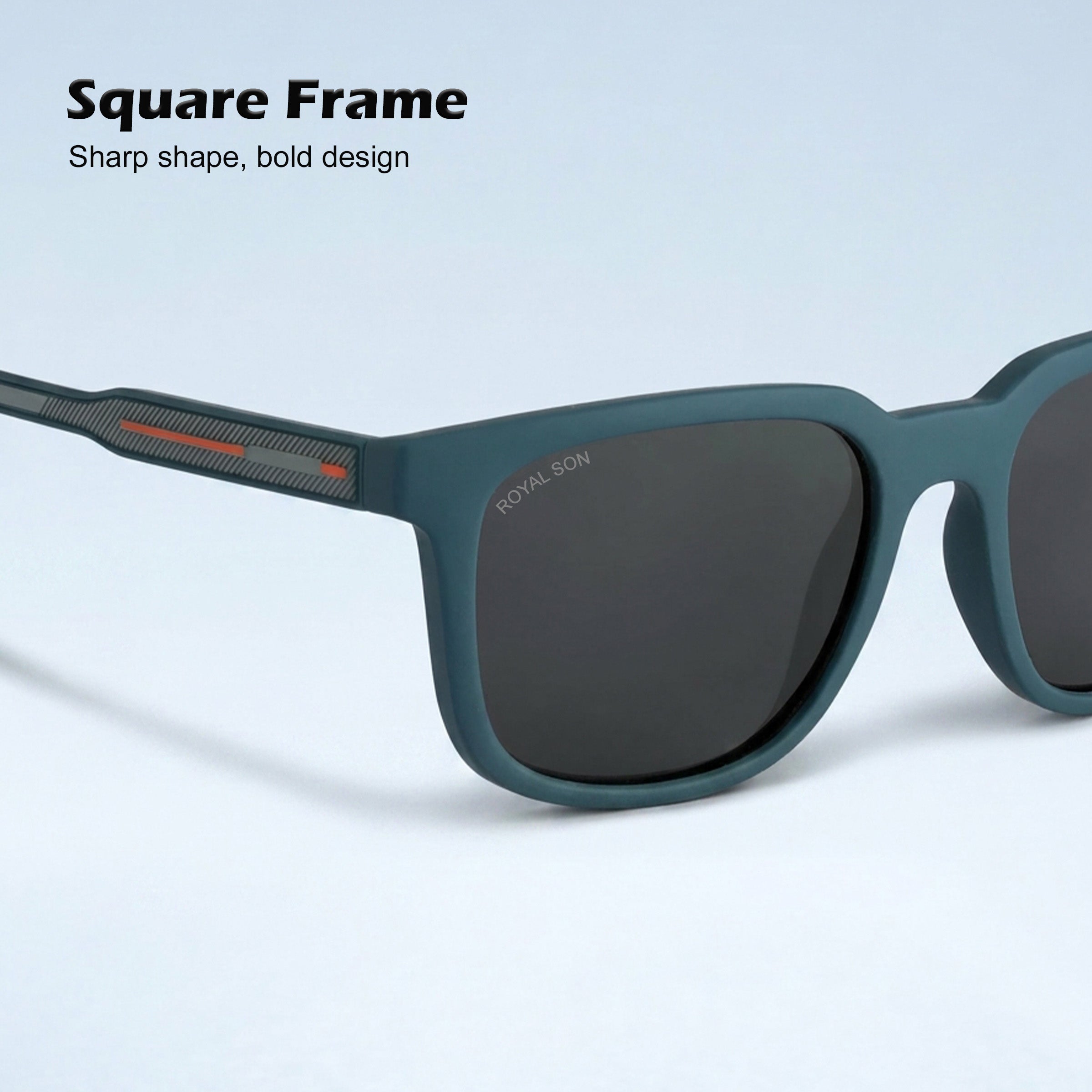 Royal Son Square Black UV Protection Polarized Sunglasses Men Women - - CHI00152-C5
