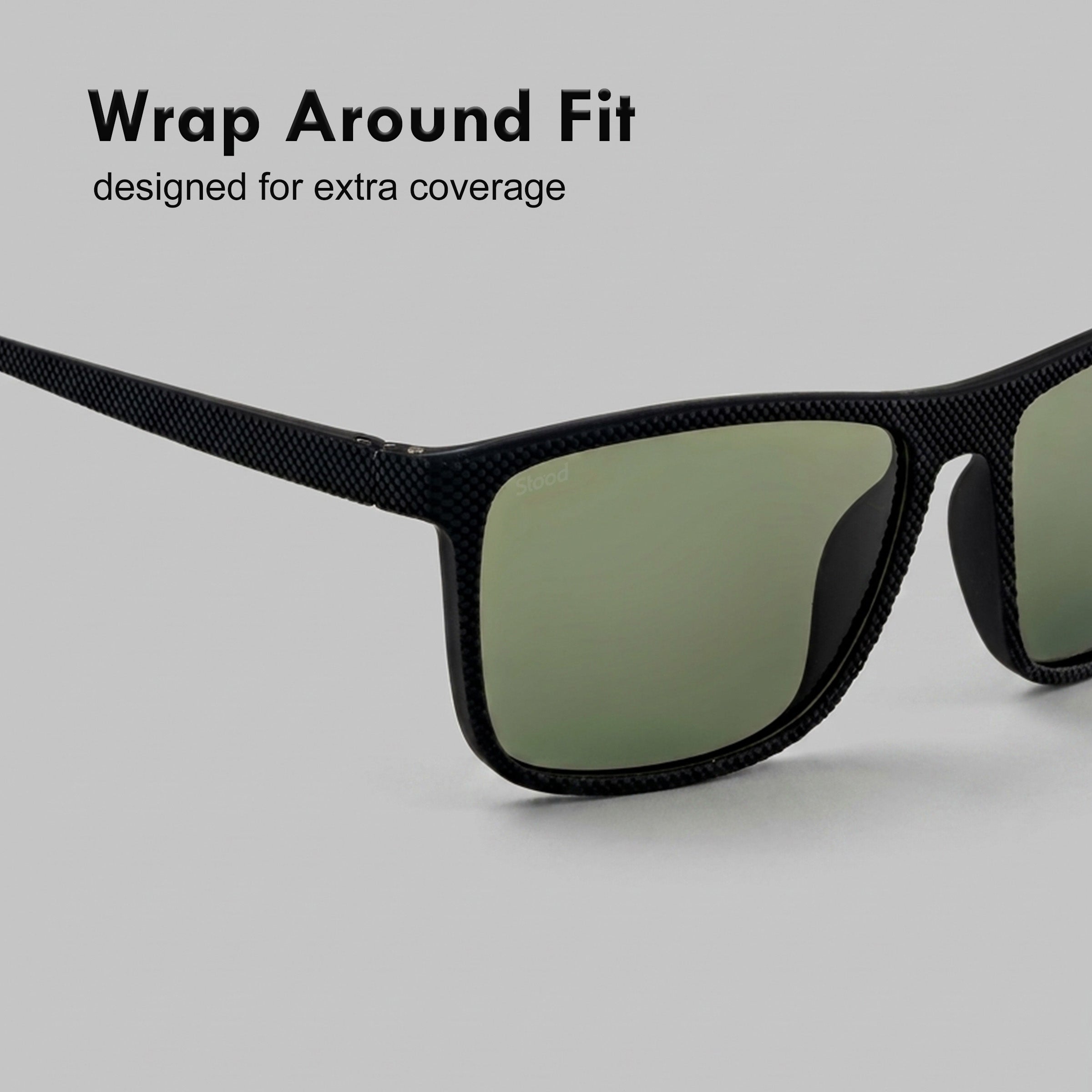Stood Square Green Polarized UV Protection Chashma For Men & Women New Style – SG-STD0022-C2