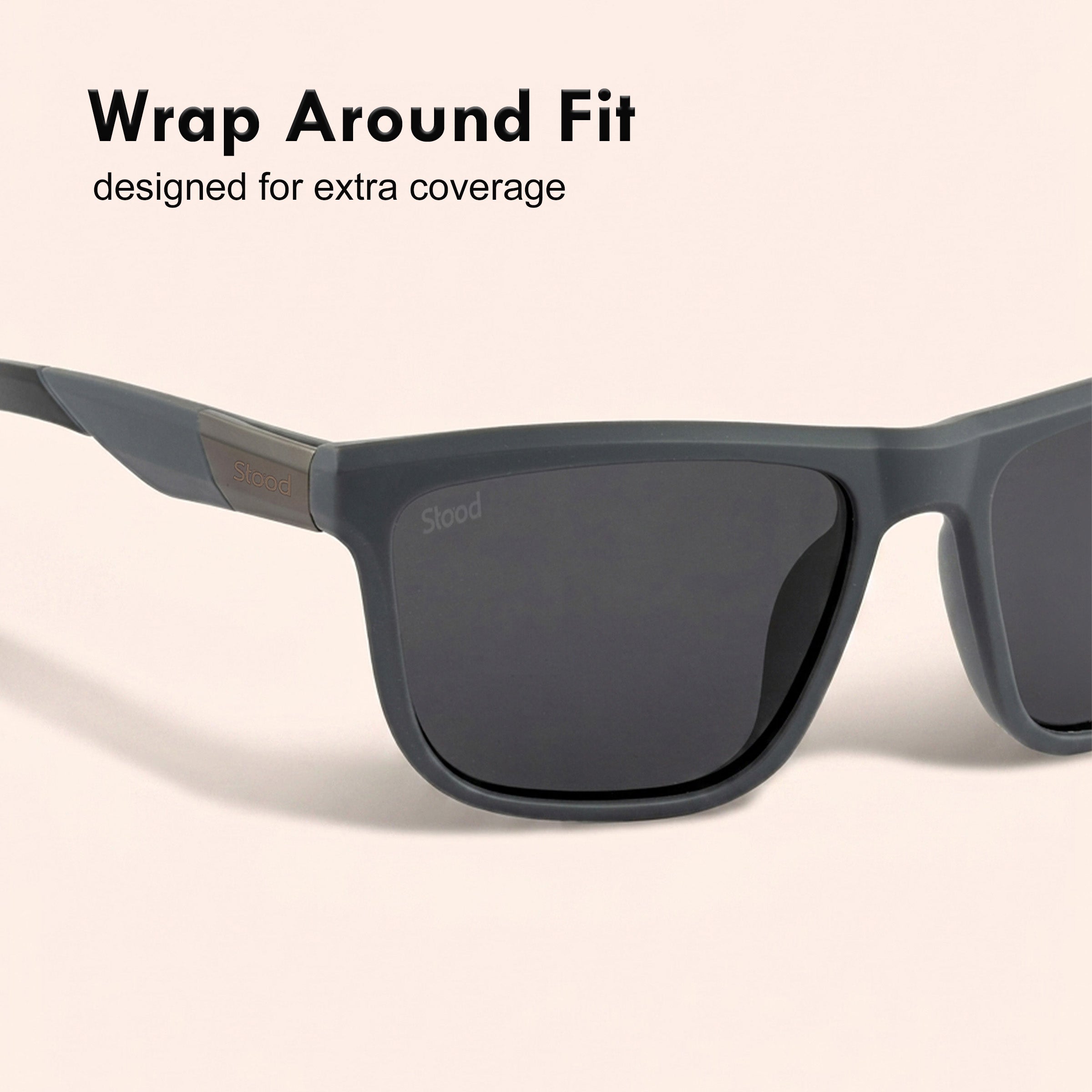 Stood Square Sports Black Polarized UV Protection Chashma For Men & Women New Style – SG-STD0028-C2