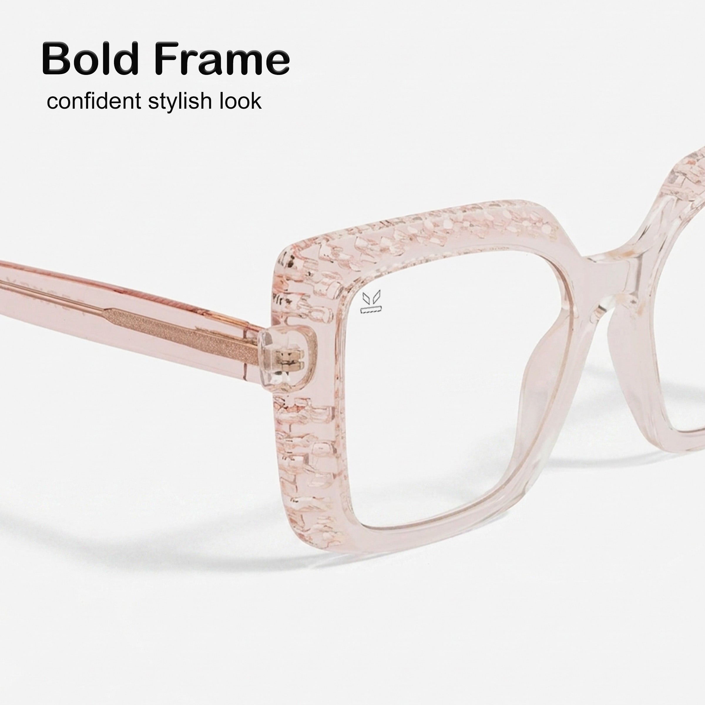 PERKEY Square Full Rim Anti Glare Specs for Women - OPTL0020-C4