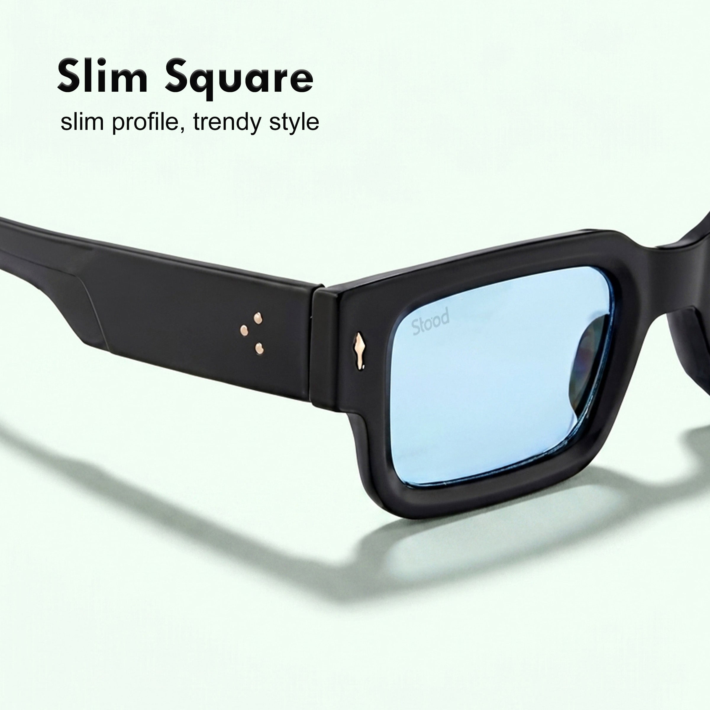 Stood Narrow Square Blue UV Protection Goggles For Men & Women Sunglasses – SG-STD0014-C4