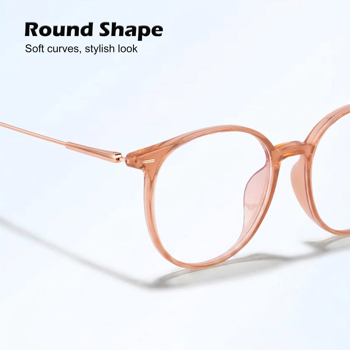 Royal Son Round Pink Blue Light Blocking Blue Cut Eyeglasses Men Women - SF0089-C3