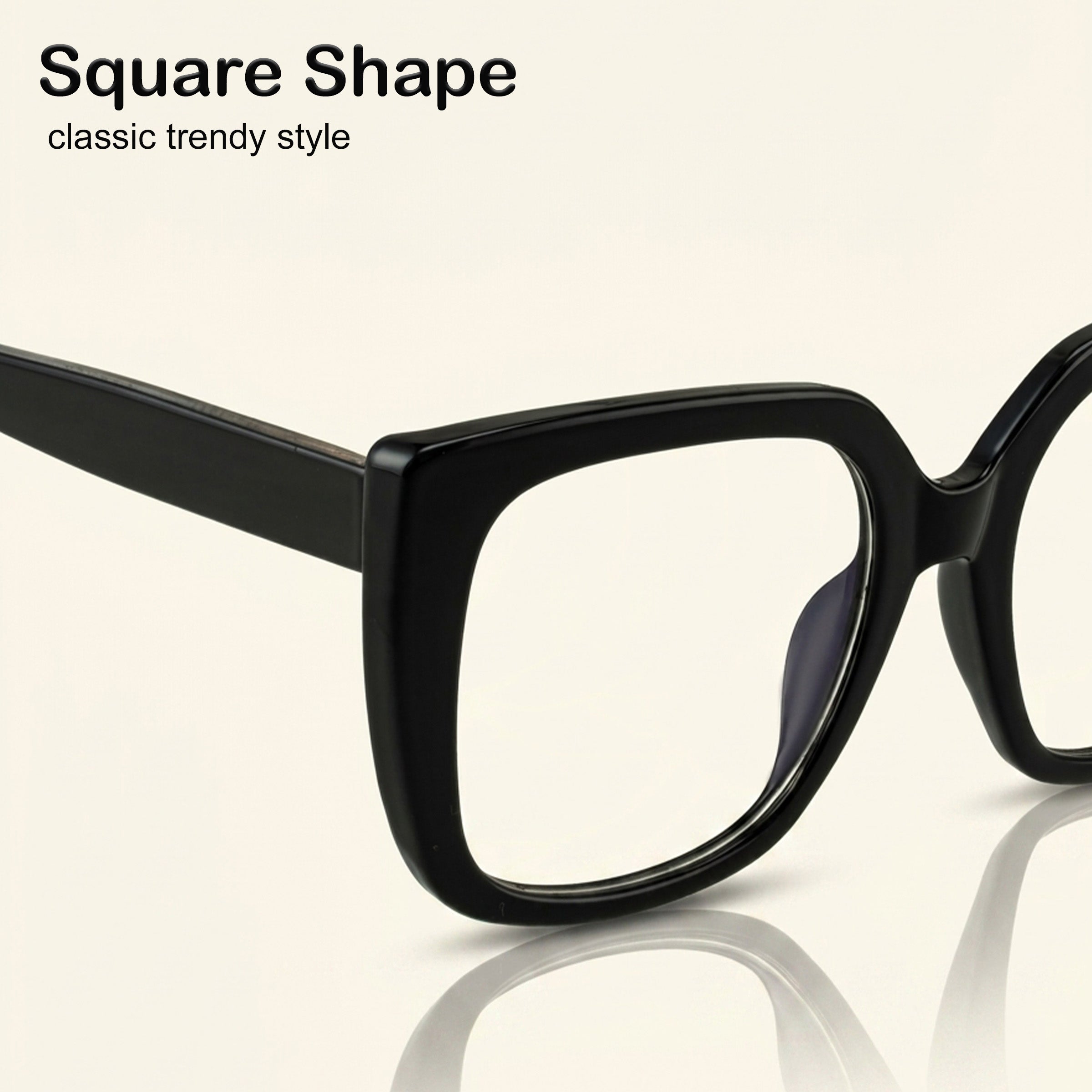 PERKEY Full Rim Square-Oversized  Spectacles Frames Men Women - OPTL002-C1