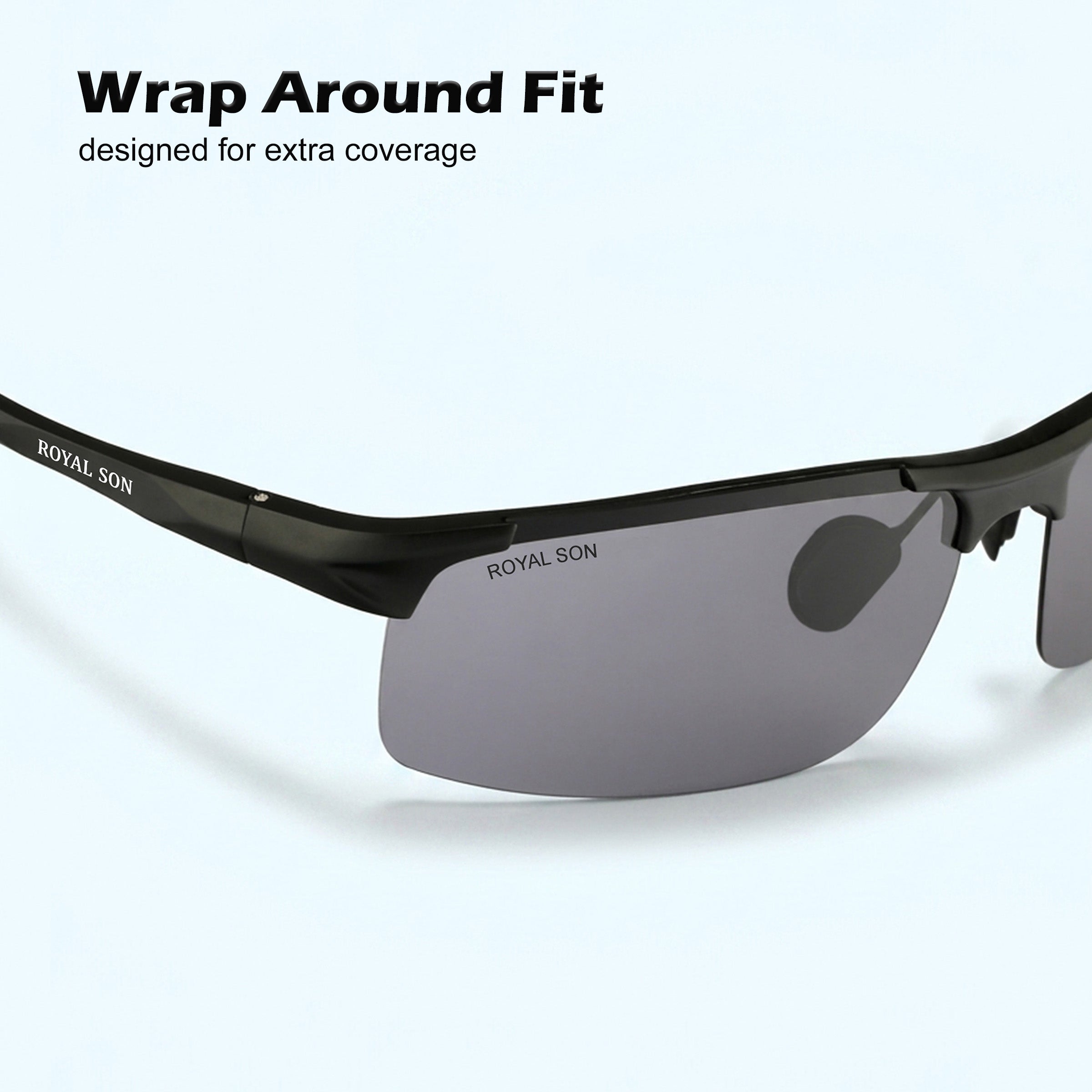 Royal Son Wrap-Around Polarized Men Sunglasses - CHI0094-C5