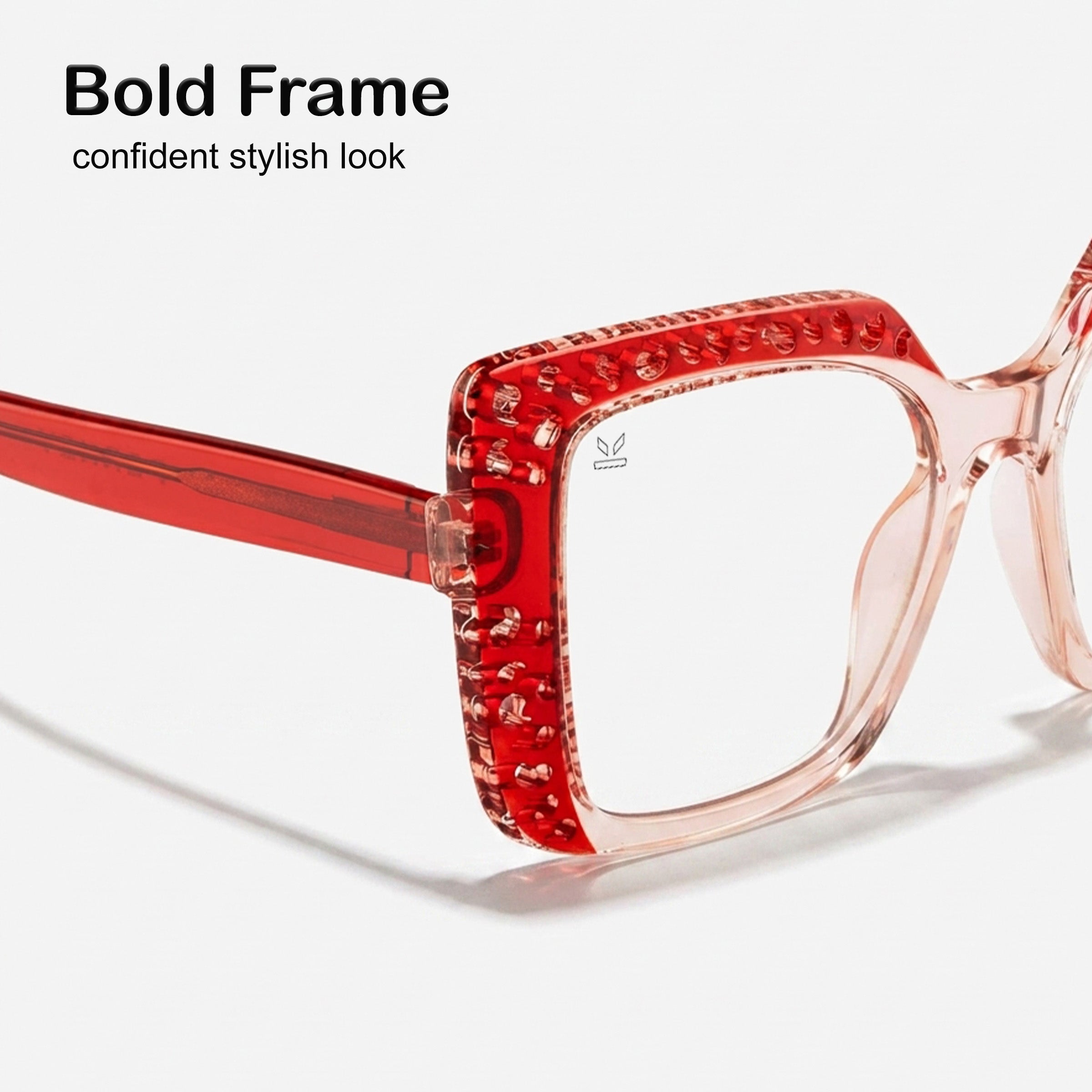 PERKEY Square Full Rim Computer Glasses for Women - OPTL0020-C3