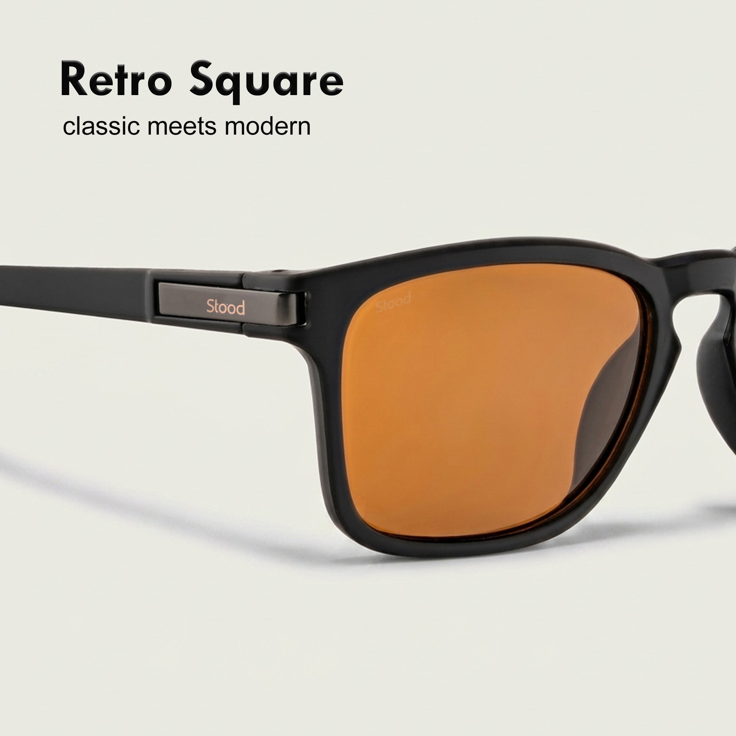 Stood Retro Square Polarized UV Protection Goggles For Men & Women Sunglasses – SG-STD0019-C3