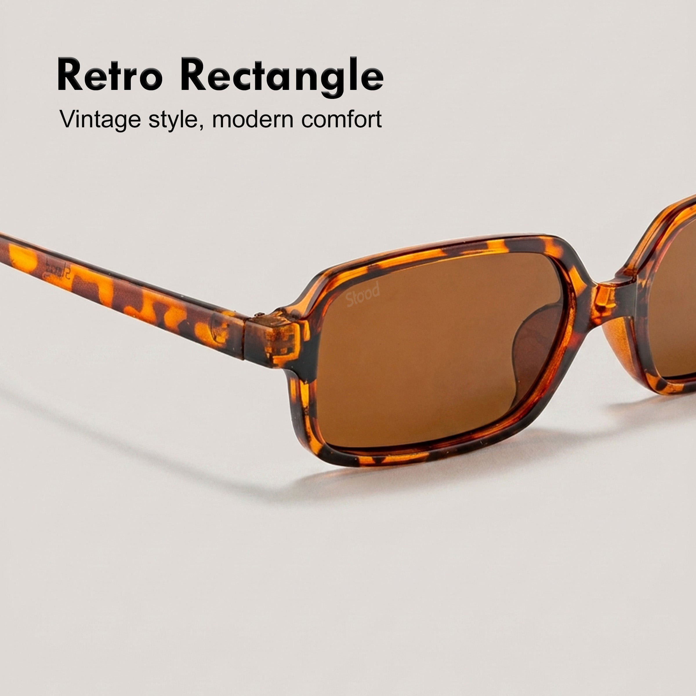 Stood Retro Square Brown UV Protection Goggles For Men & Women Sunglasses – SG-STD0018-C3