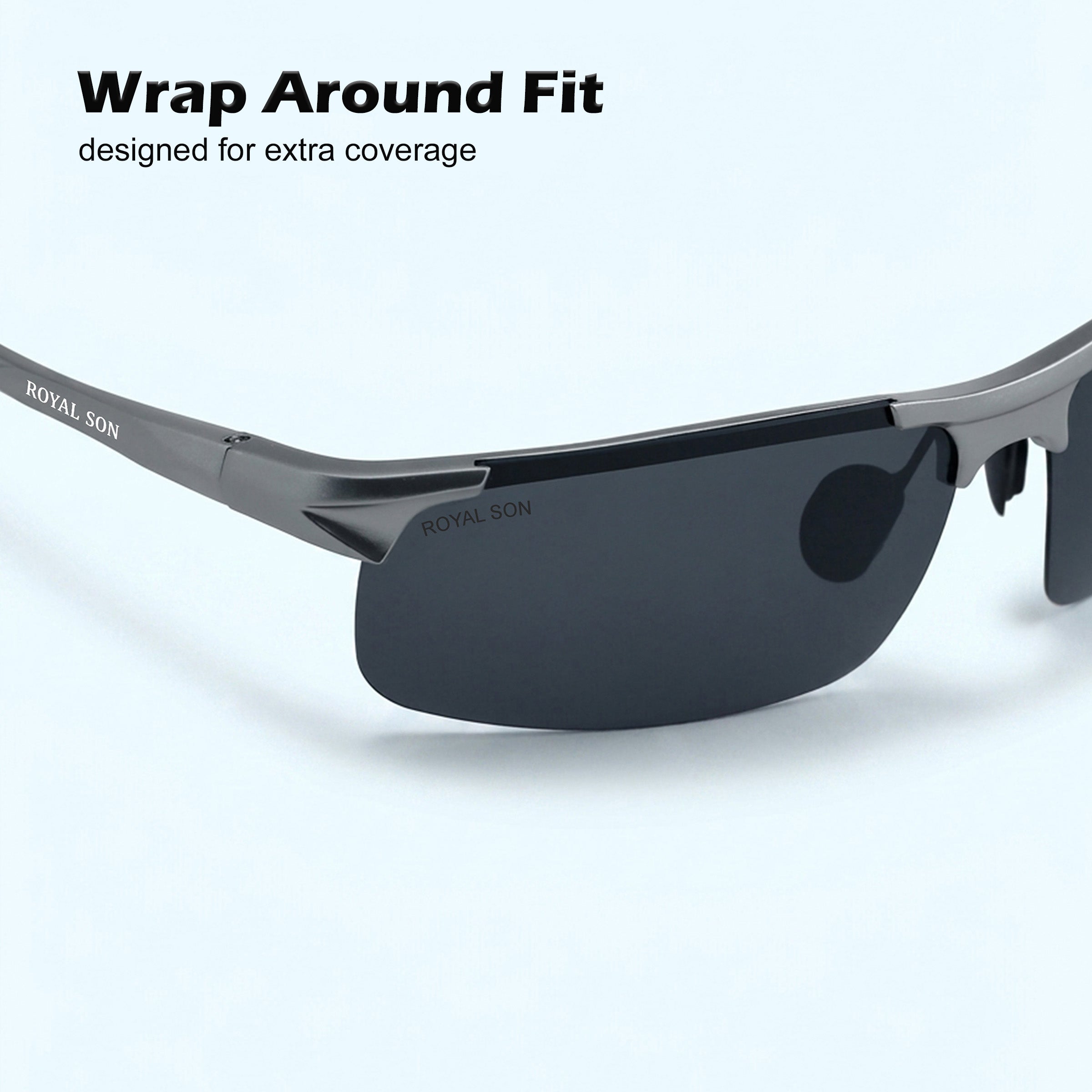 Royal Son Wrap-Around Polarized Men Sunglasses - CHI0094-C2