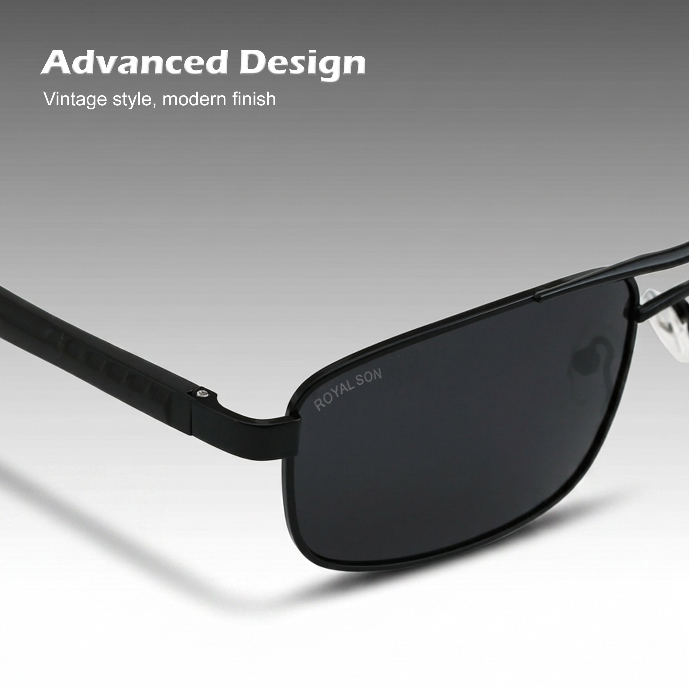 Royal Son Rectangular Polarized Men Sunglasses - CHI0085-C1