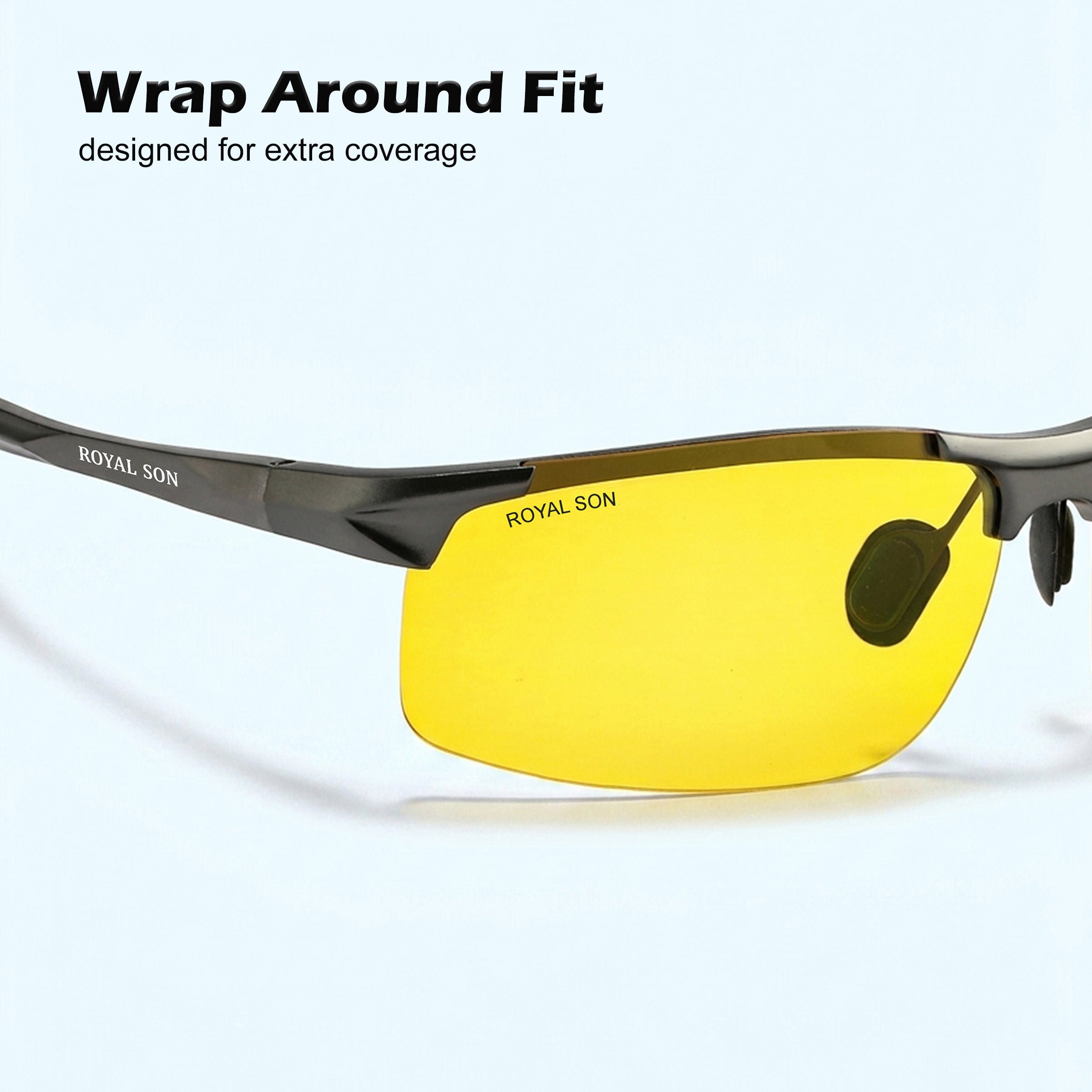 Royal Son Wrap-Around Polarized Men Sunglasses - CHI0094-C4