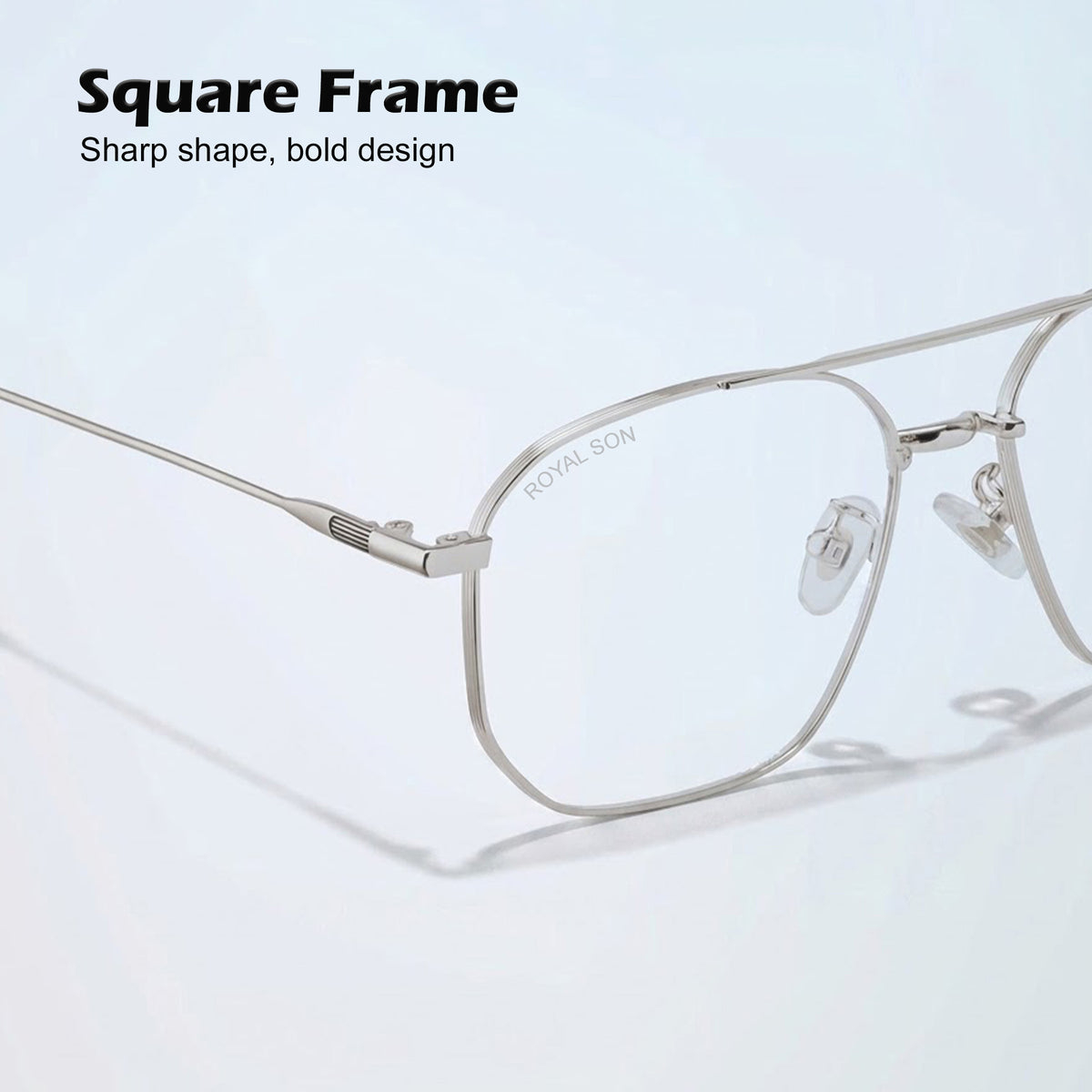 Royal Son Square Blue Ray Cut Men Women Eye Glasses - SF0020-C2