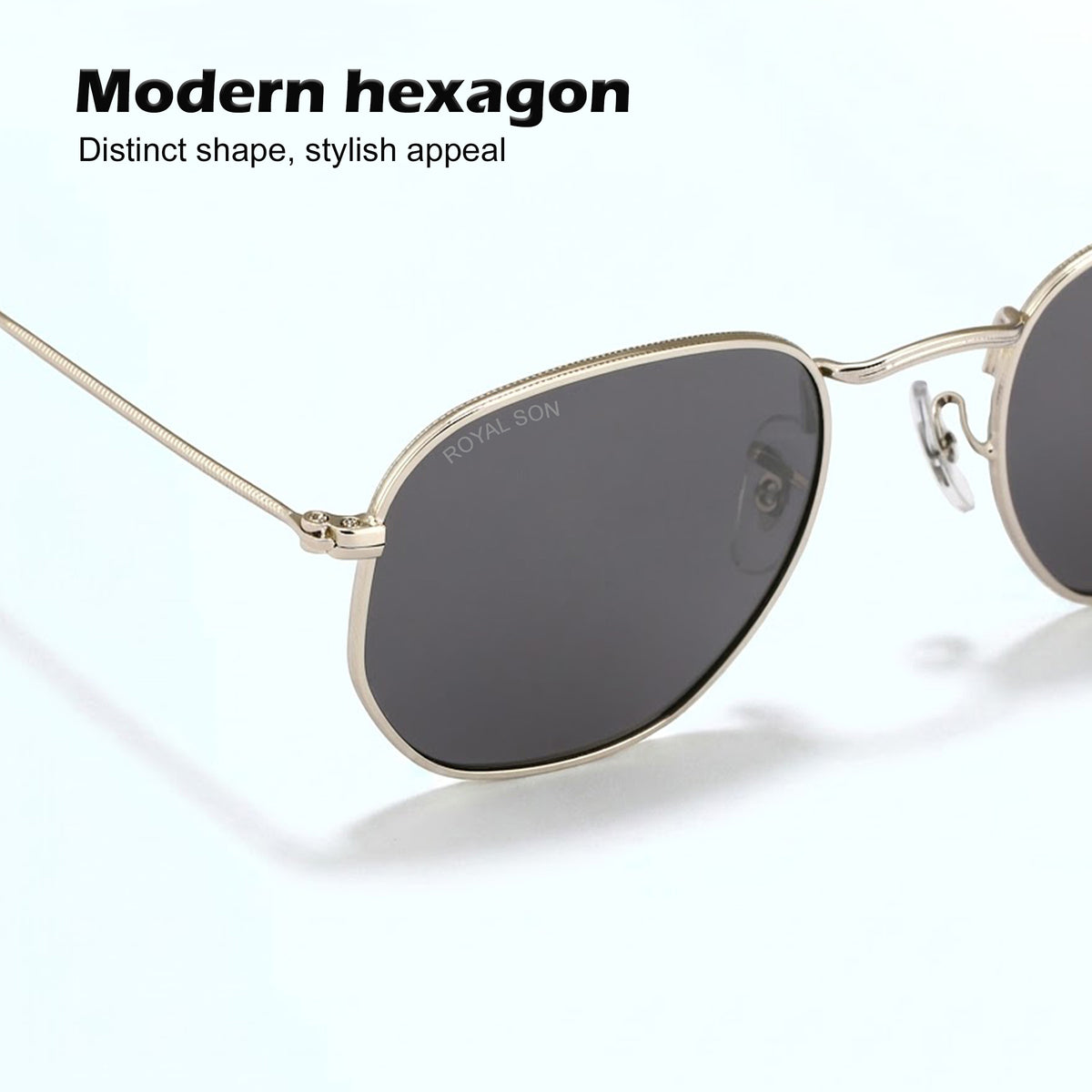 Royal Son Hexagonal Polarized Men Women Sunglasses - CHI00108-C5