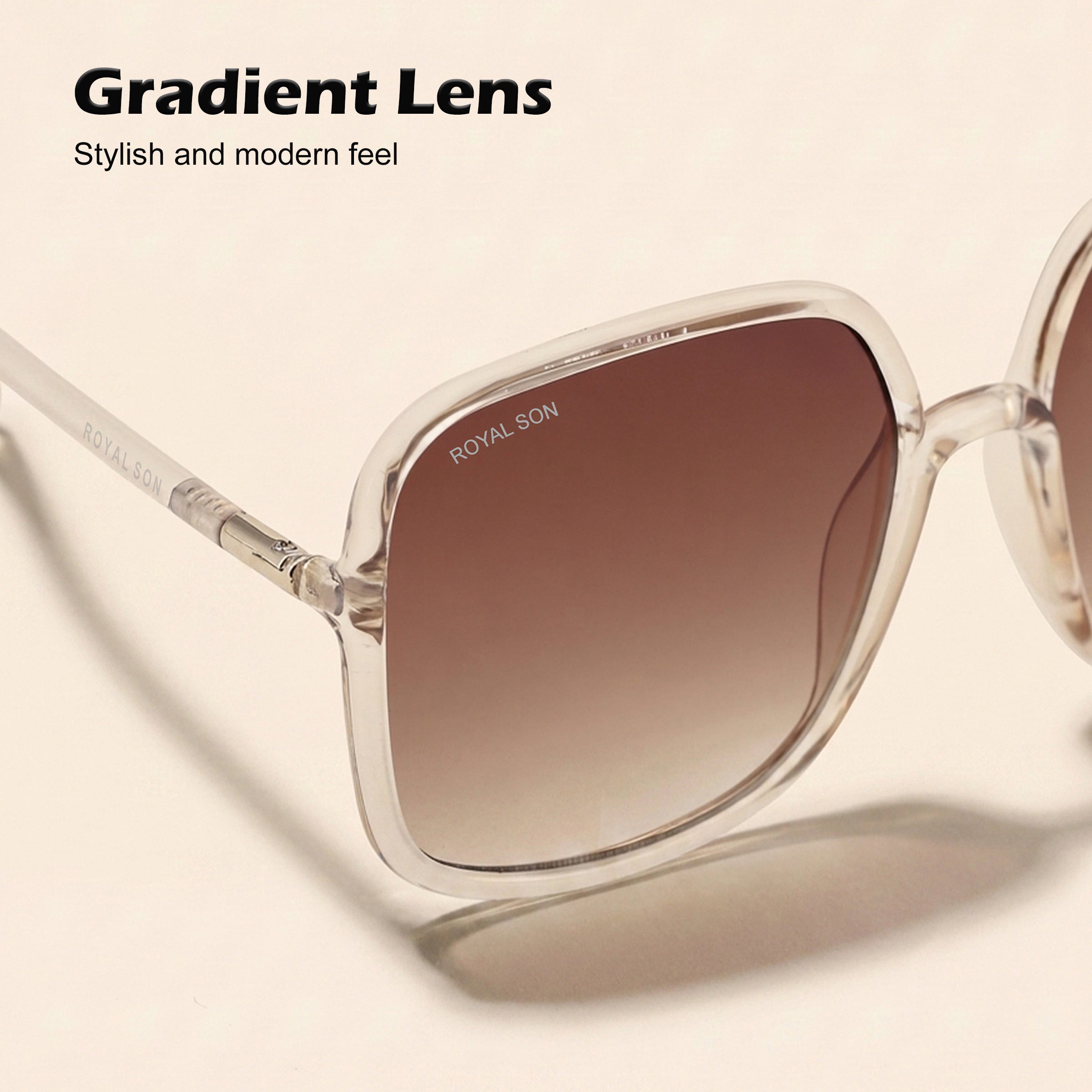 Royal Son Oversized Square UV Protected Women Sunglasses - CHI0096-C2