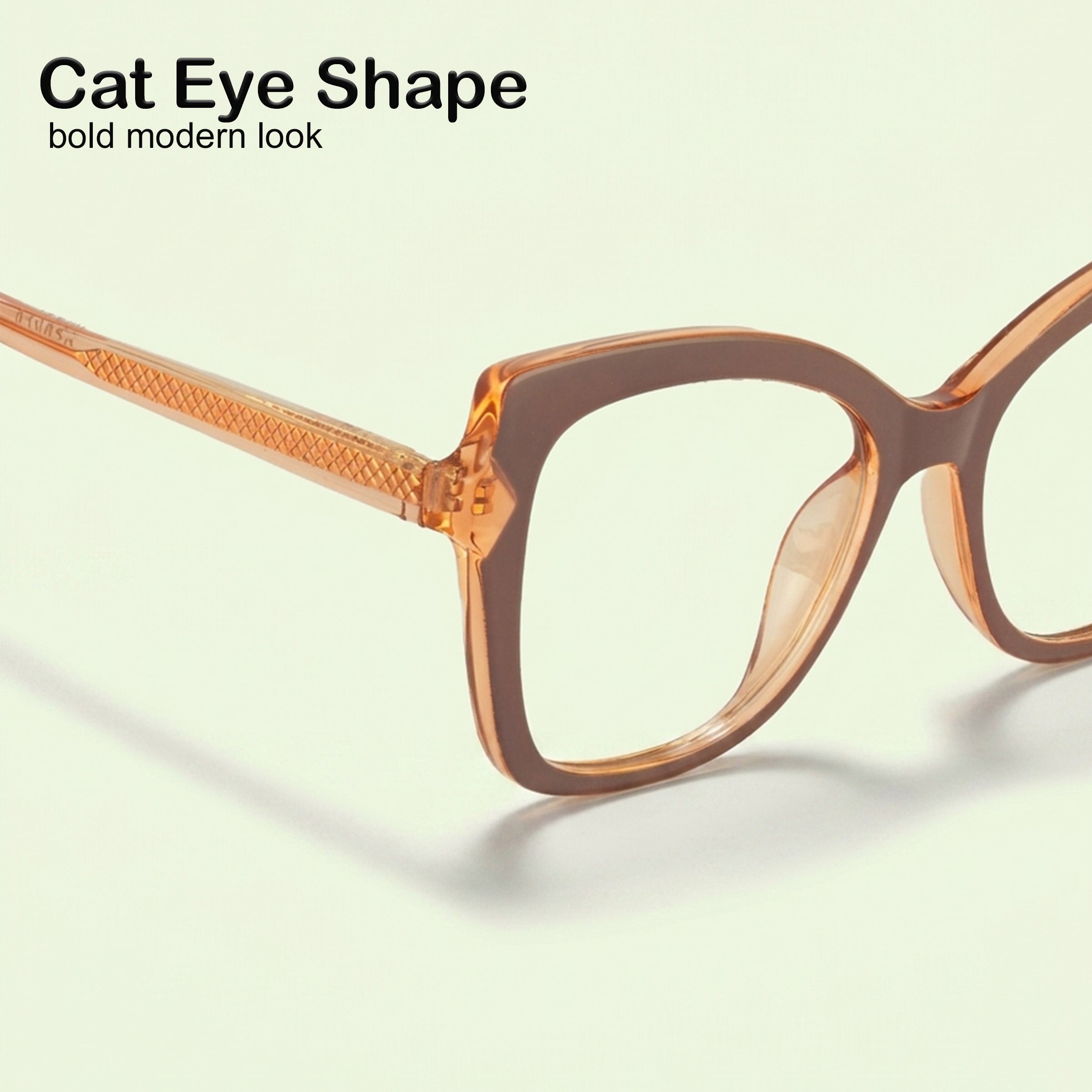 PERKEY Full Rim Cat Eye-Oversized  Spectacles Frames Women - OPTL005-C1