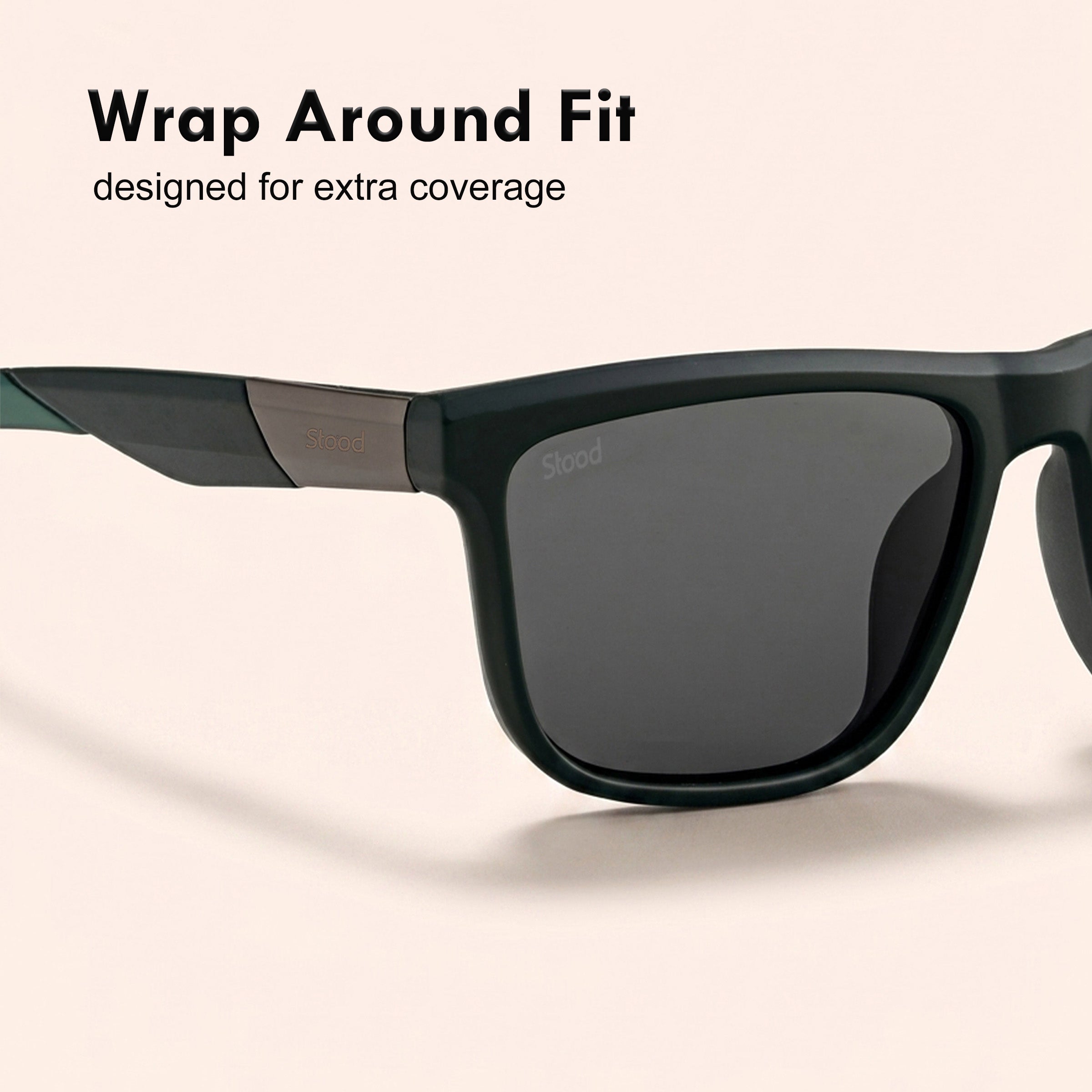 Stood Square Sports Black Polarized UV Protection Goggles For Men & Women Sunglasses – SG-STD0028-C3
