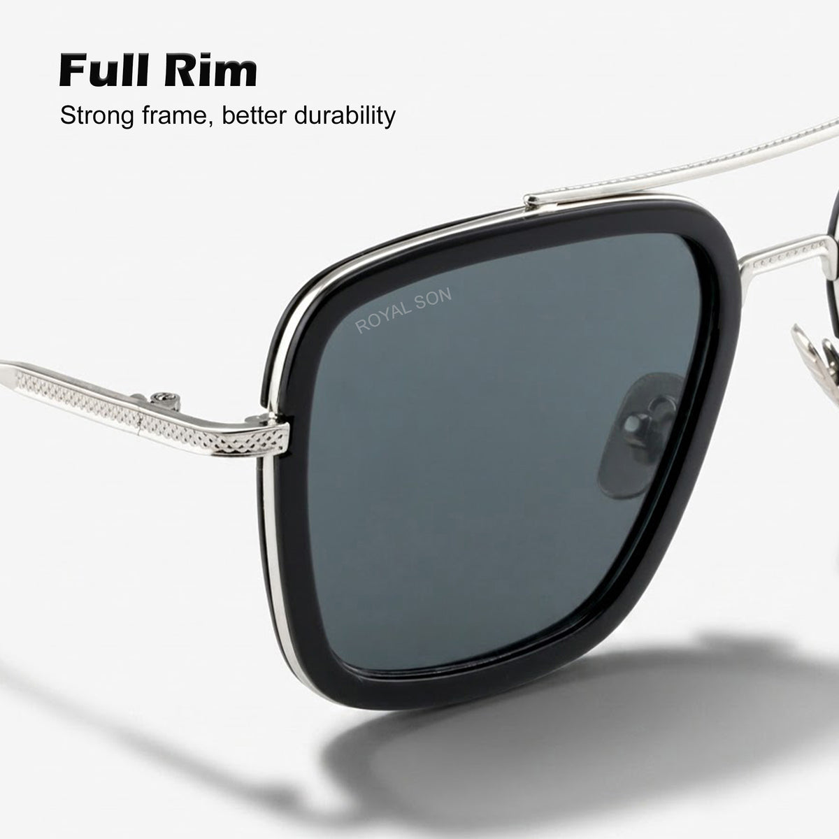 Royal Son Square UV Protected Men Women Sunglasses - CHI0071